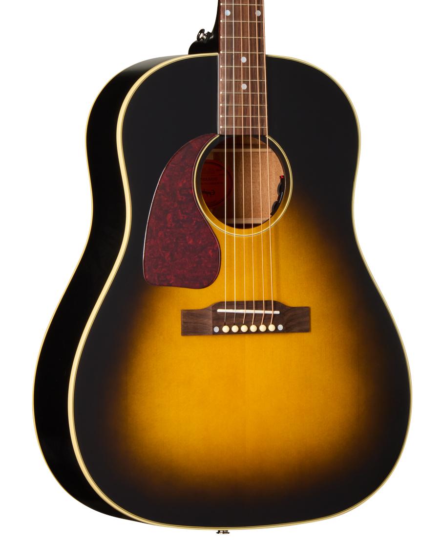 Epiphone Inspired by Gibson J-45 Standard Left Handed Electro Acoustic Guitar in Vintage Sunburst - EIAJ4SVSNH1L_cropped.jpg
