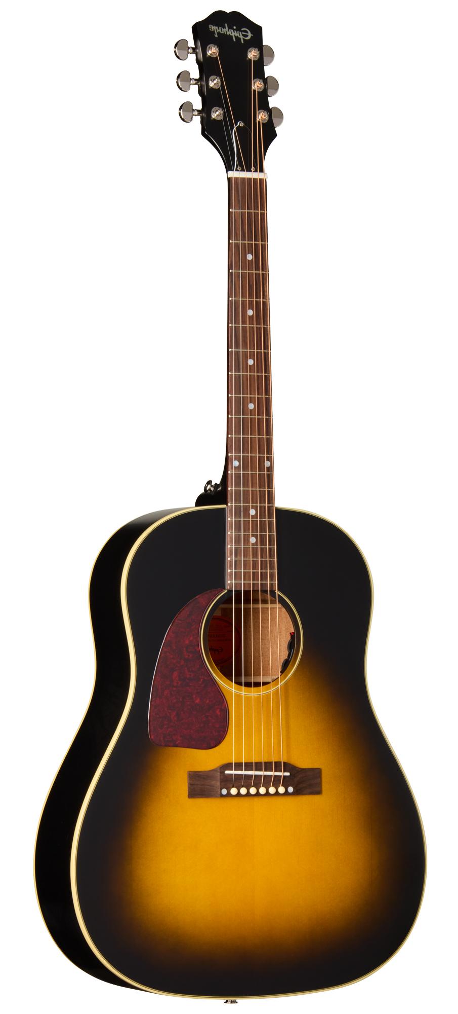 Epiphone Inspired by Gibson J-45 Standard Left Handed Electro Acoustic Guitar in Vintage Sunburst - EIAJ4SVSNH1L_3_Front.jpg