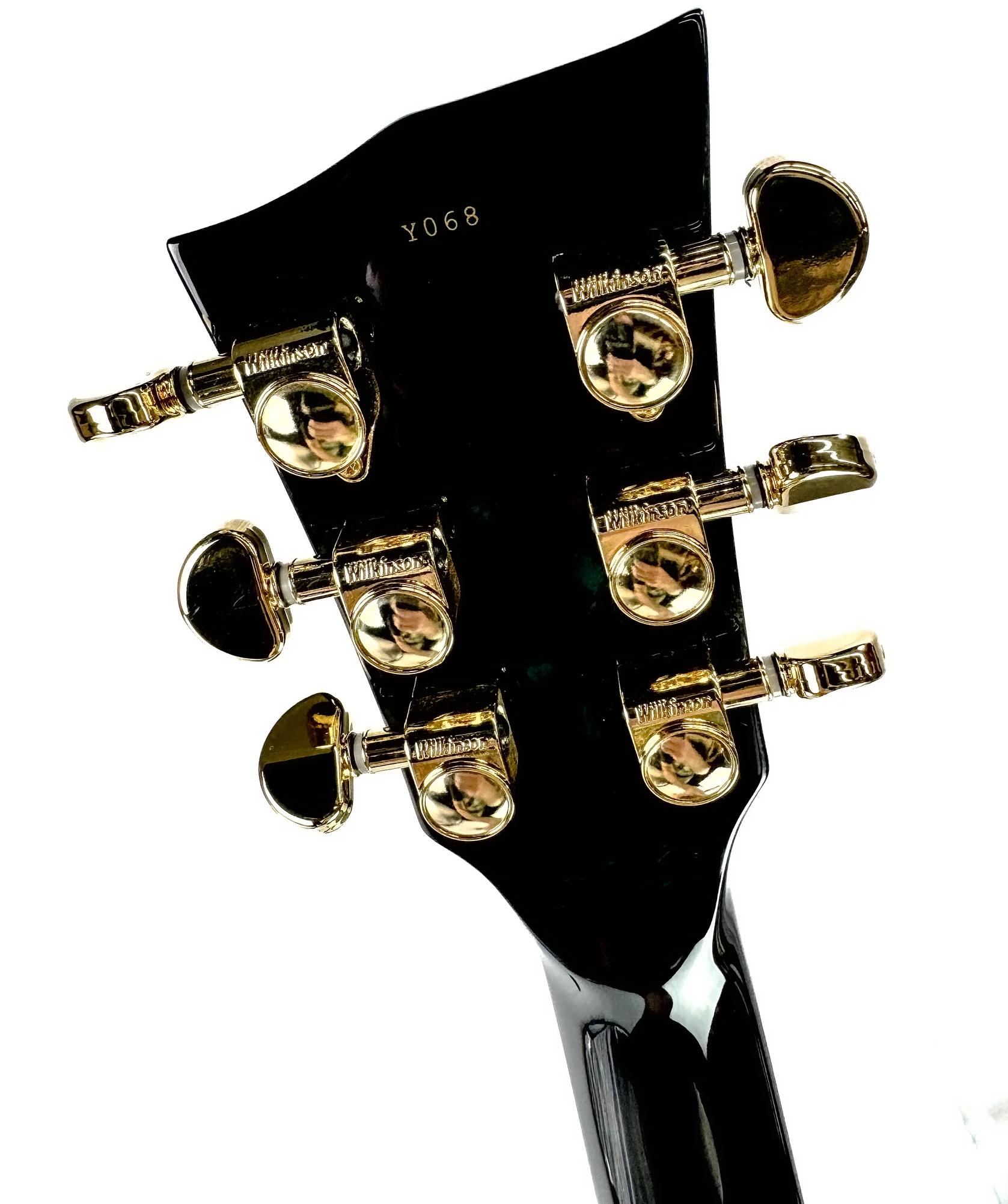 Dunable Yeti DE Electric Guitar in Gloss Black - YE-GB-Headstock-Back.jpg