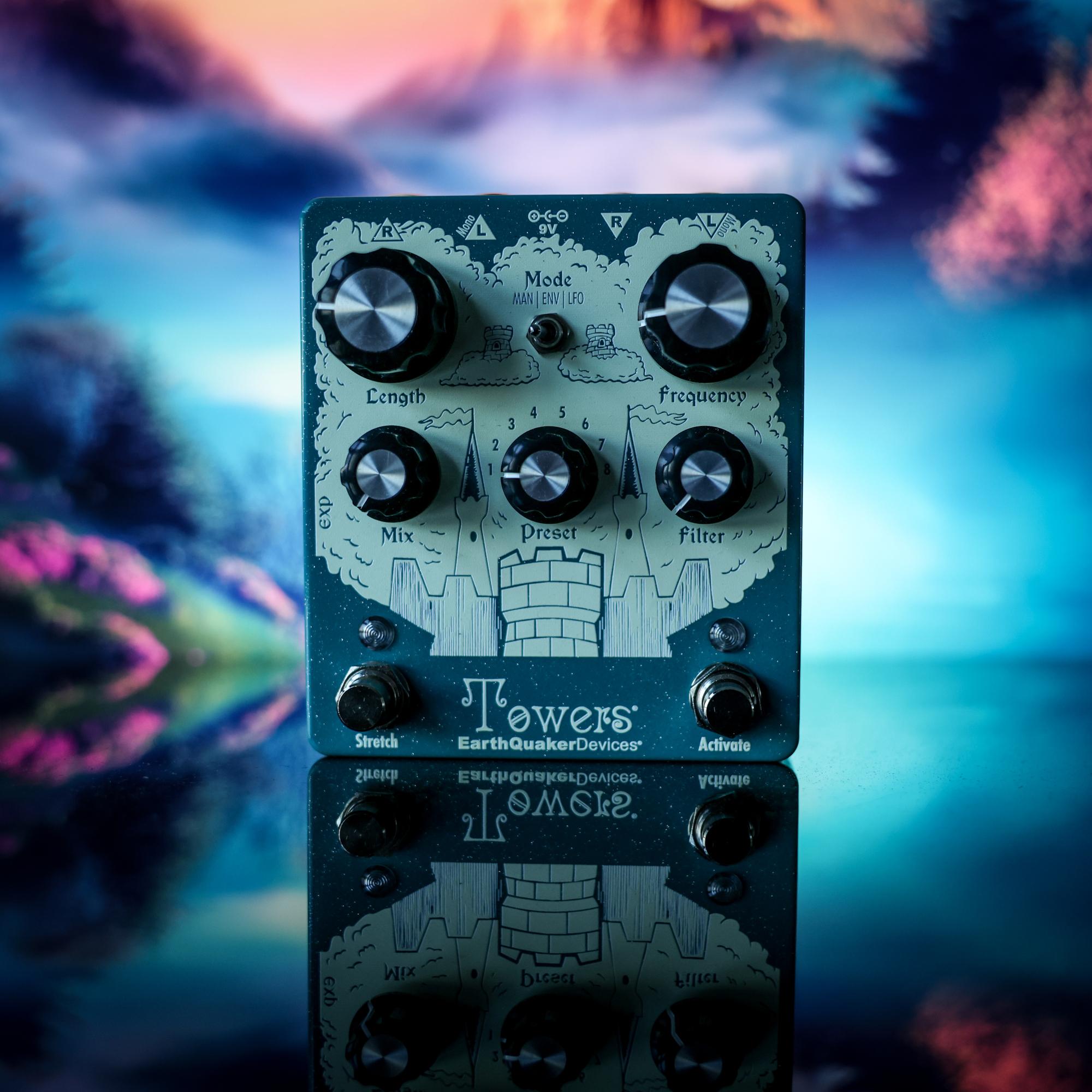 EarthQuaker Devices Towers Stereo Soundscape Generator Reverb Pedal - EQD-TOWR-Studio.jpg