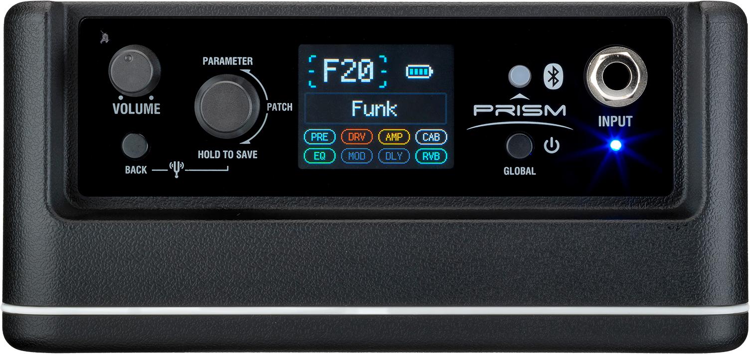 Laney PRISM MINI Portable Multi FX Guitar Amp and Bluetooth Speaker in Black - Prism-Mini-BK-Top-3.jpg