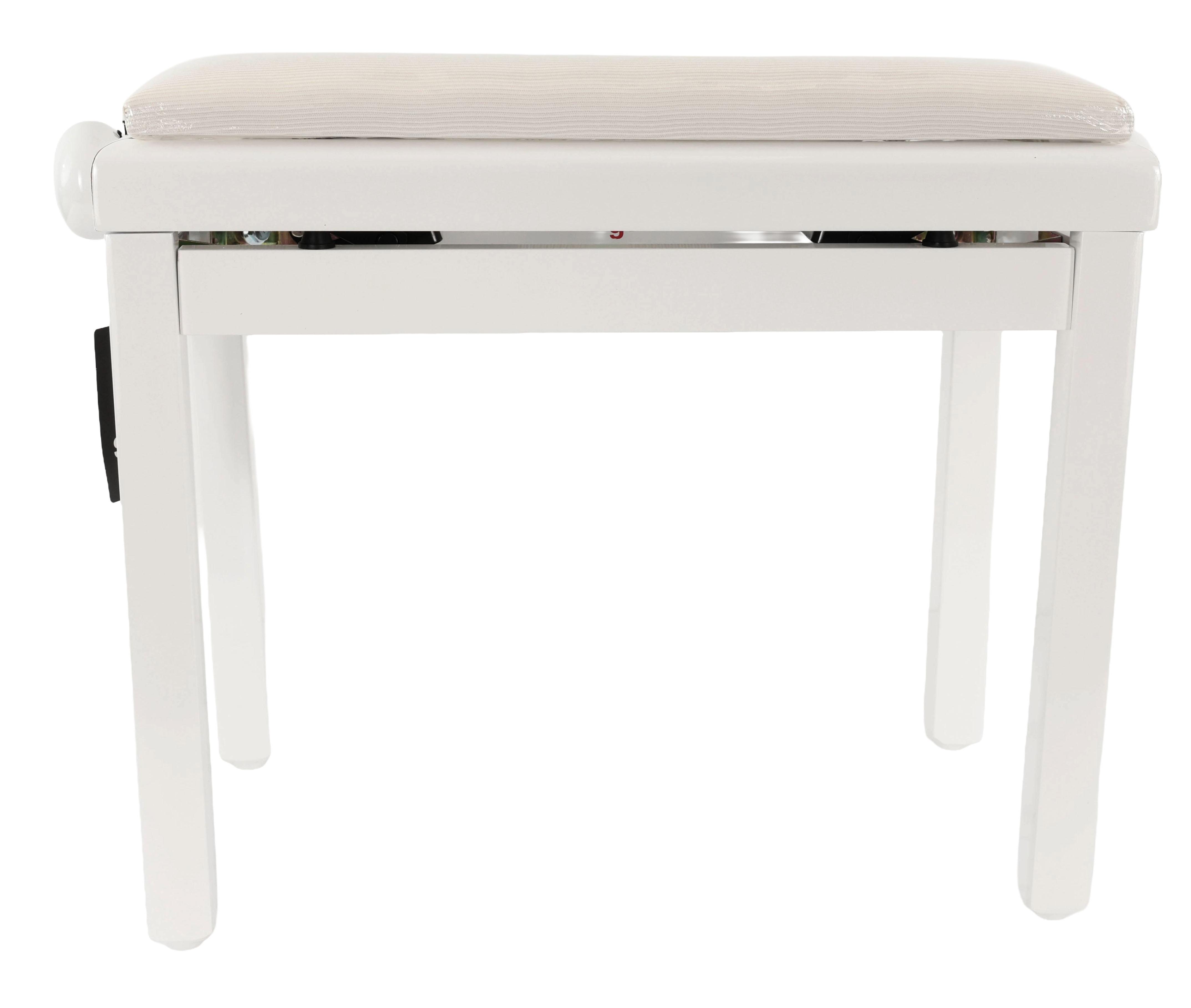 B Stock : Stagg Rise & Fall High Gloss White Piano Bench with White Ribbed Velvet Top - 001 - B-PB39WHPVW-0001 (2) (1).jpg