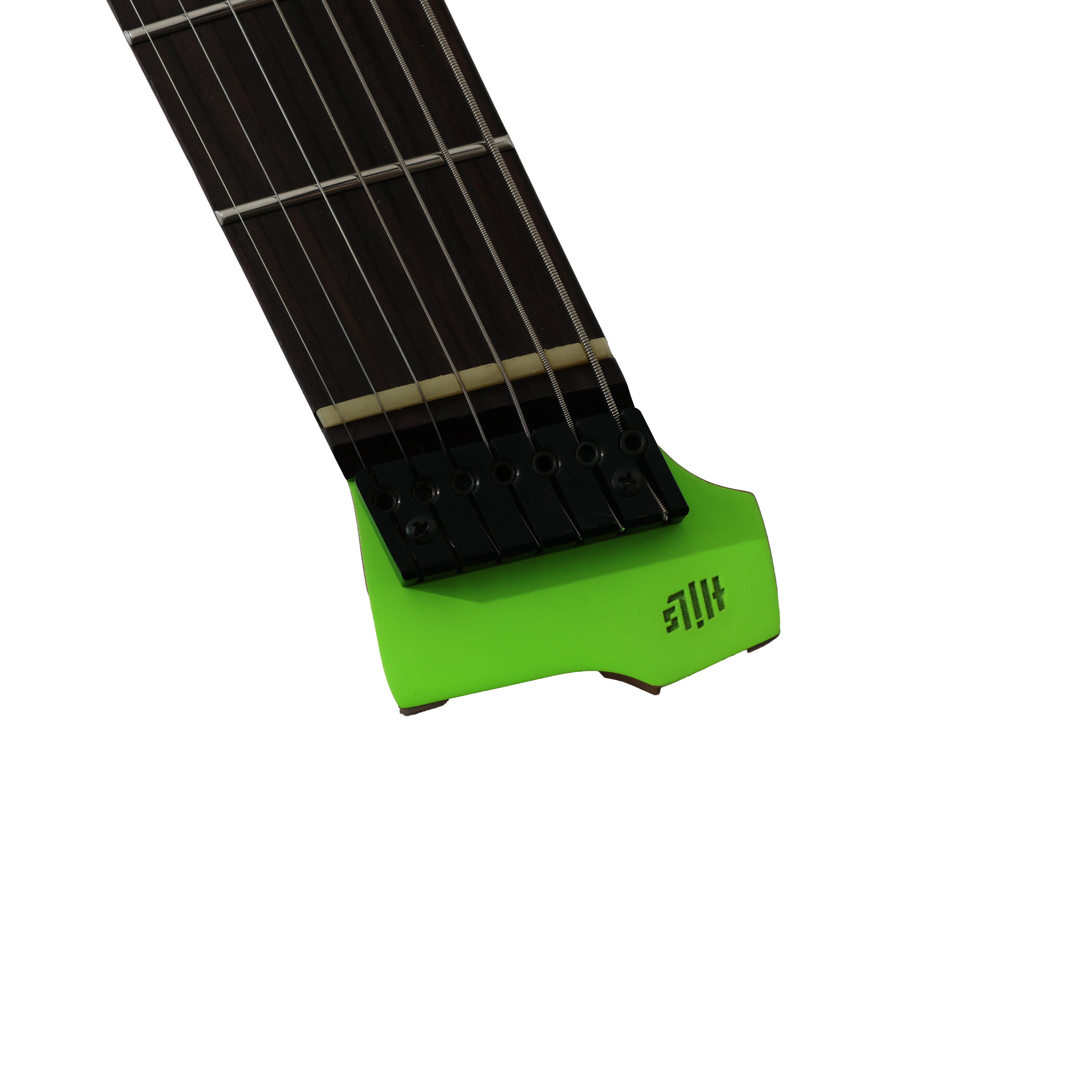 HILS HZ7 Headless Multi-Scale 7-String Electric Guitar in Satin Neon Green - HZ7HS-NGN-Photo-Nut.jpg