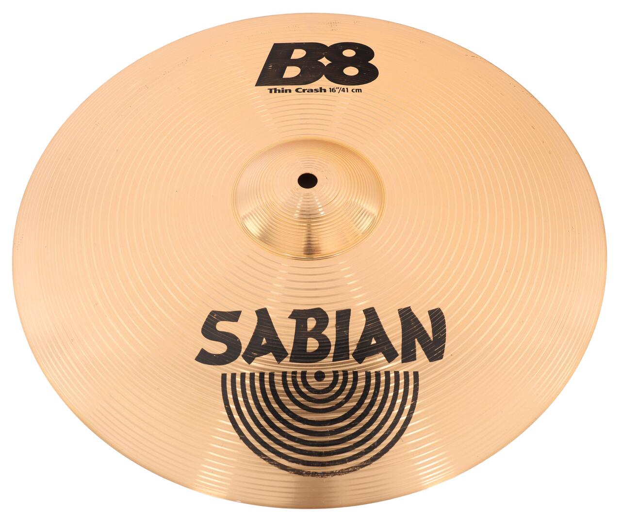 Second Hand Sabian B8 16" Thin Crash Cymbal 304 - SH-126-0304 (2).jpg