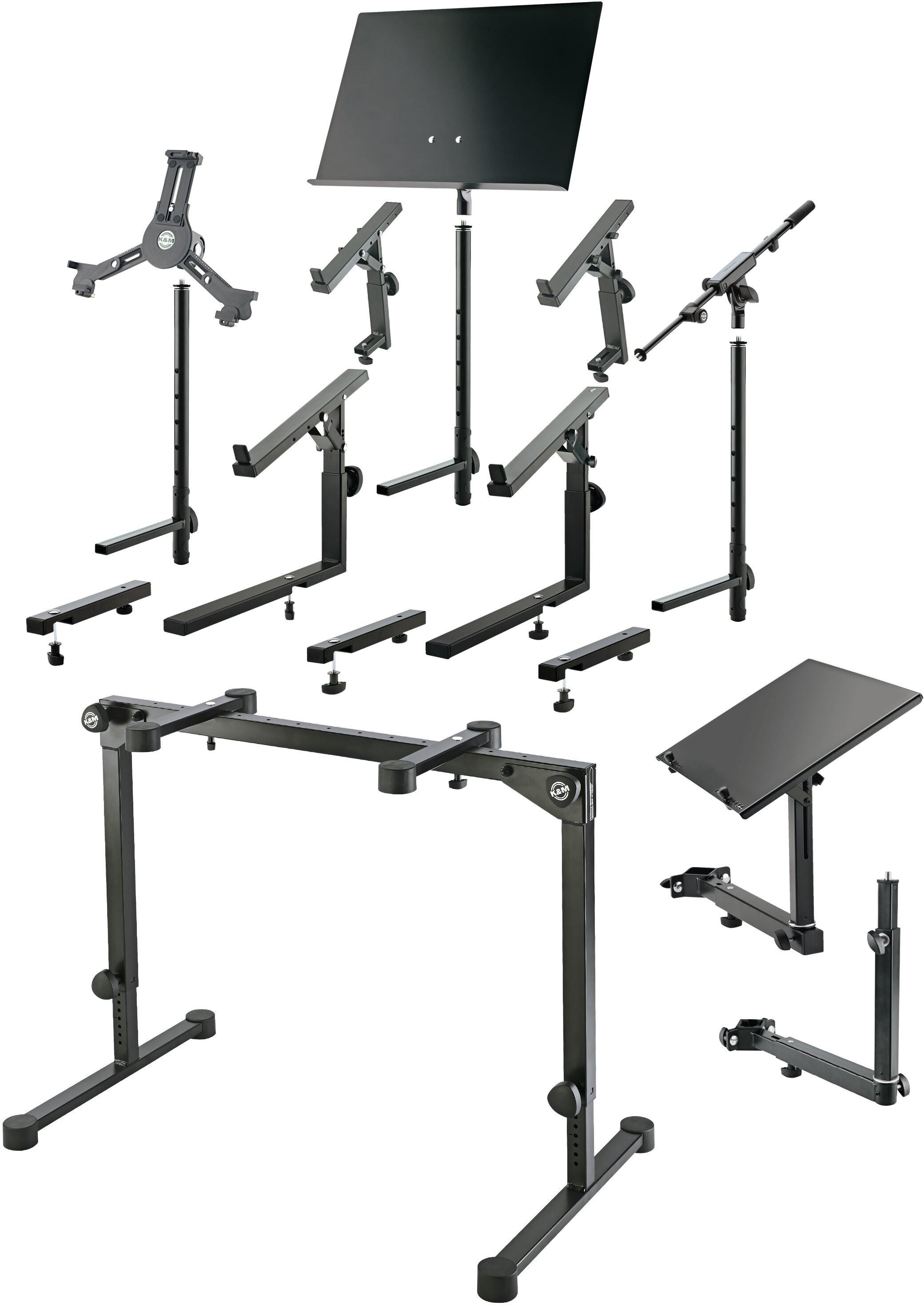 K&M 18820 Foldable Heavy Duty Steel Tube Adjustable Keyboard Table Stand In Black - KM18820BK (8).jpg