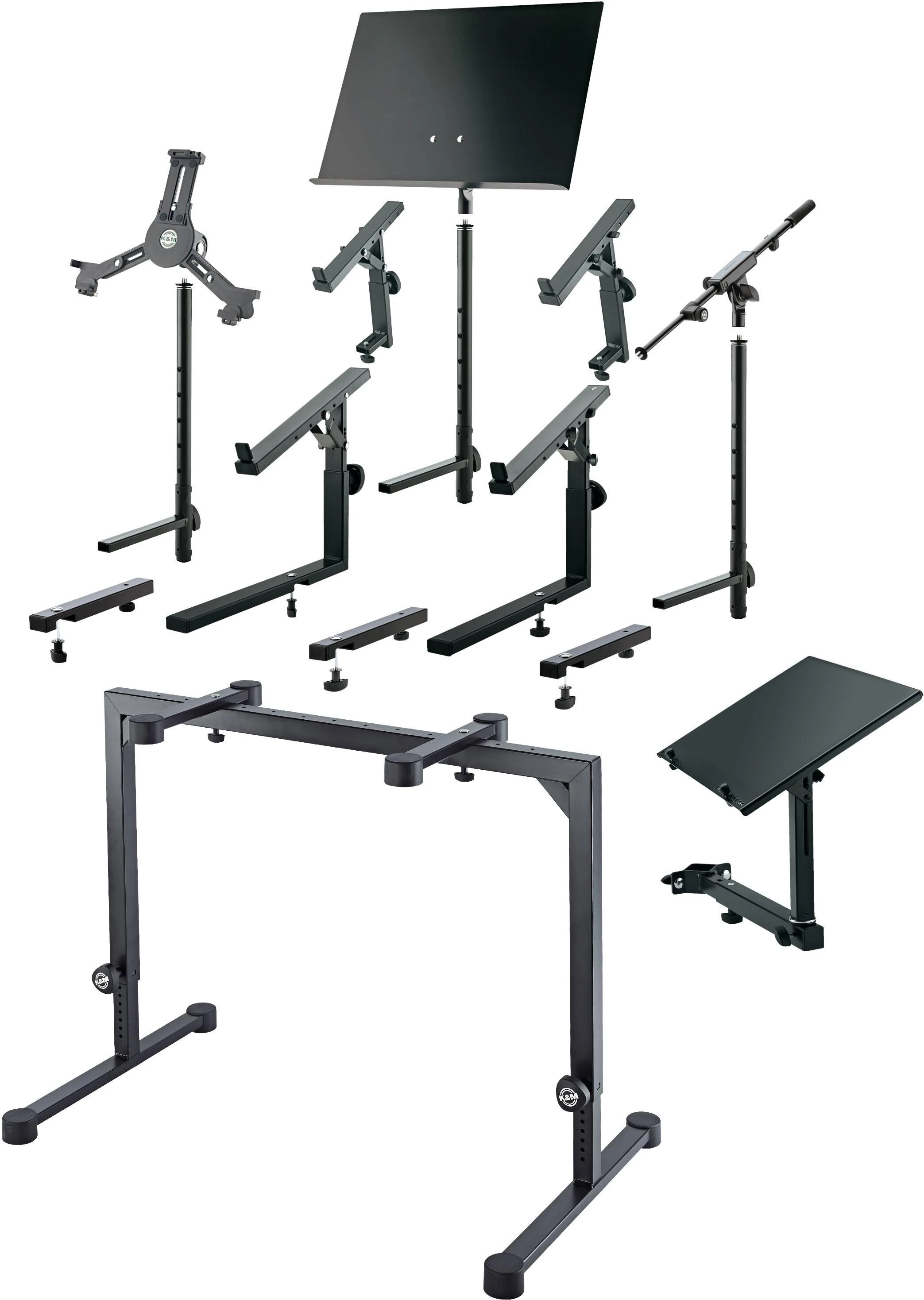 K&M 18810 Heavy Duty Steel Tube Adjustable Keyboard Table Stand Stand In Black - KM18810BK (7).jpg