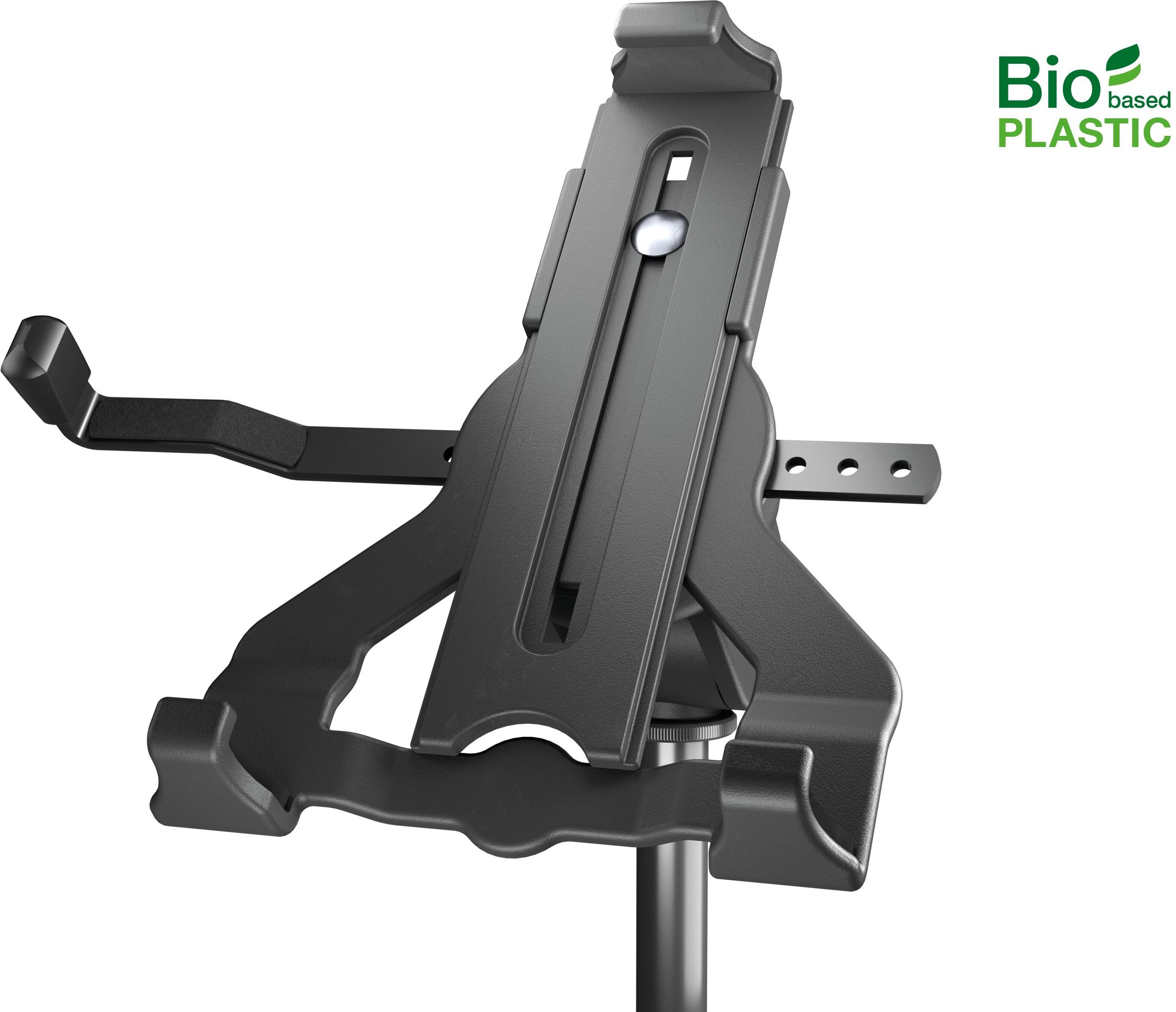 K&M 19775 Universal 10" - 16" Tablet Holder & 3-piece Extendable Tripod Floor Stand In Black - KM19775 (3).jpg