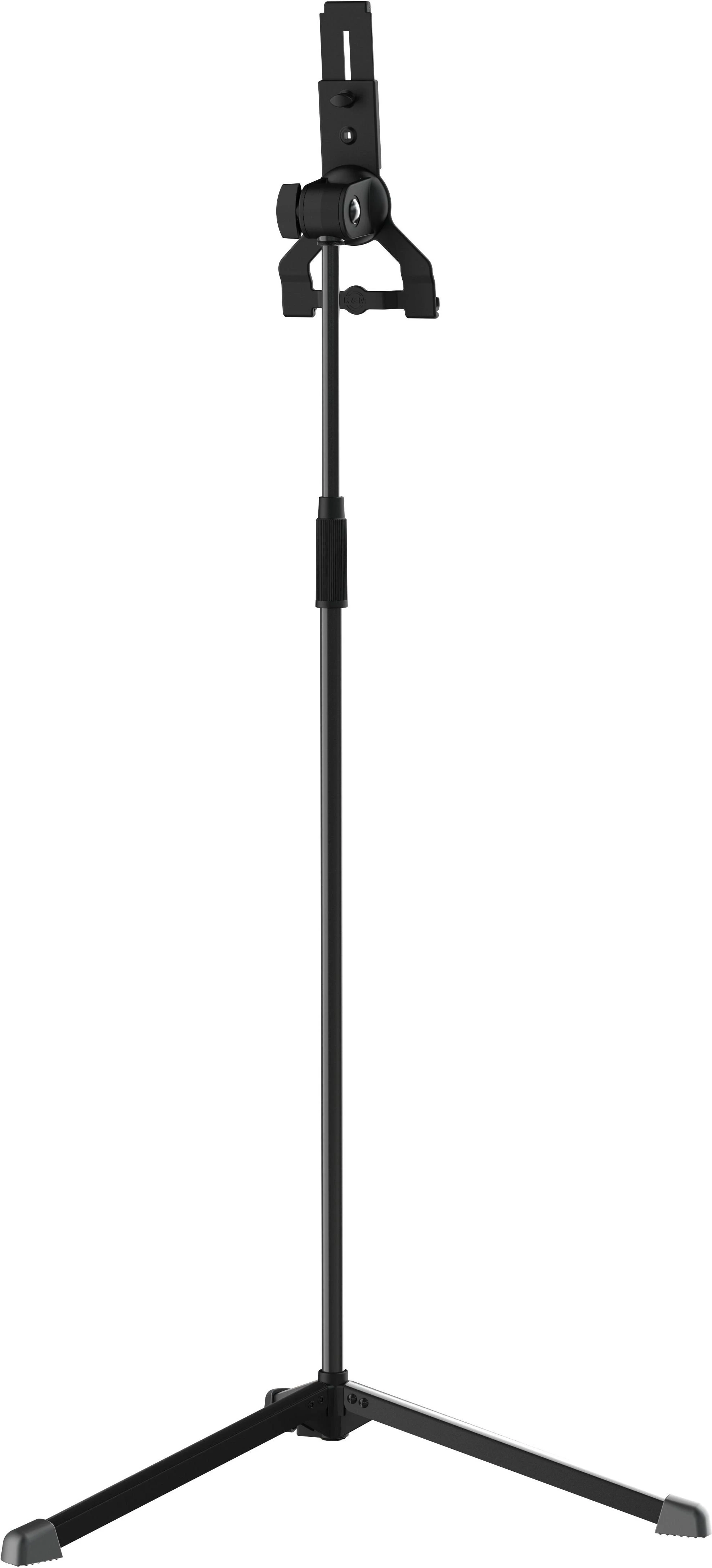 K&M 19767 Universal 10" - 16" Tablet Holder & Extendable Tripod Floor Stand In Black - KM19767 (3).jpg