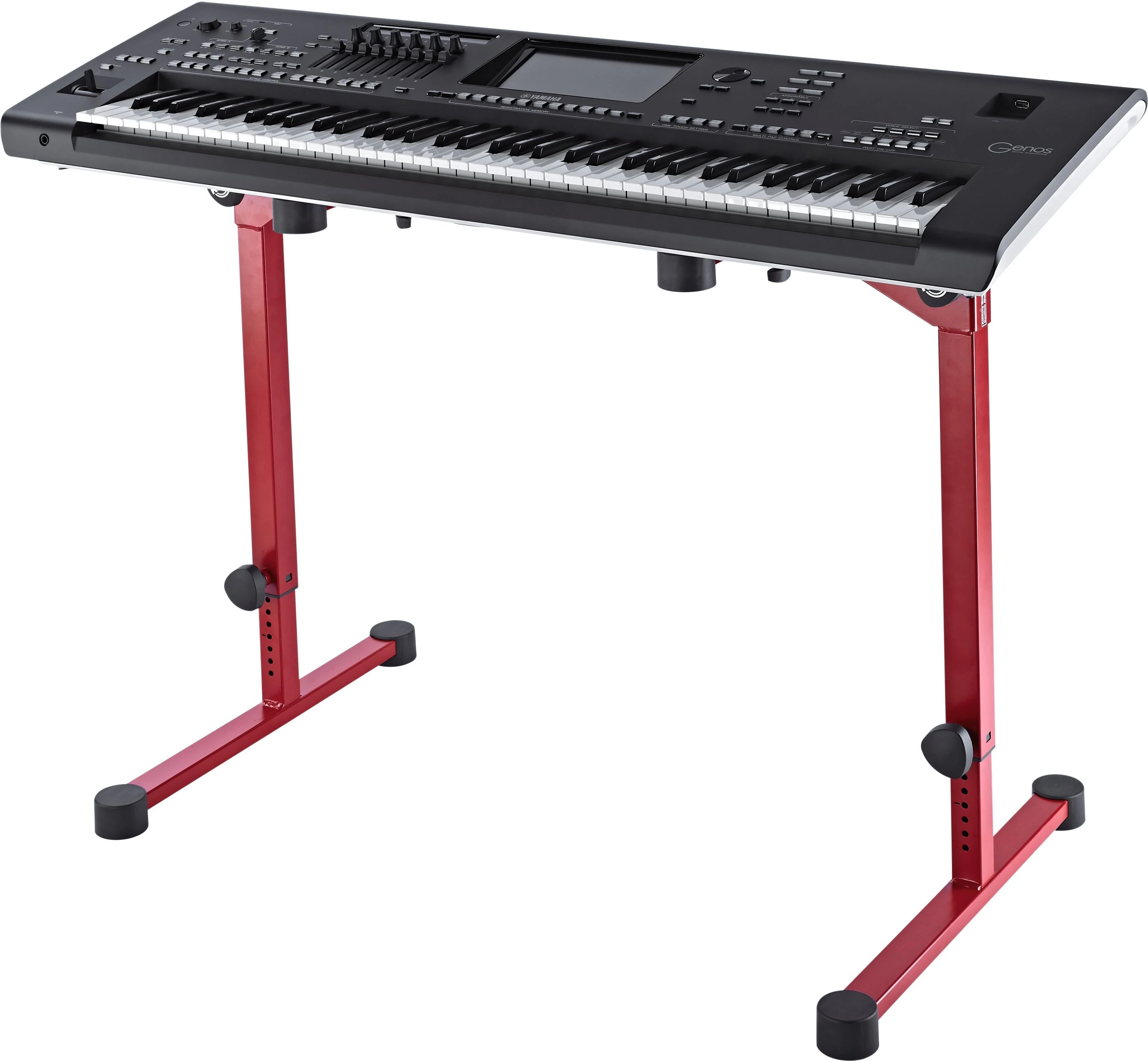K&M 18820 Foldable Heavy Duty Steel Tube Adjustable Keyboard Table Stand In Ruby Red - KM18820RR (4).jpg