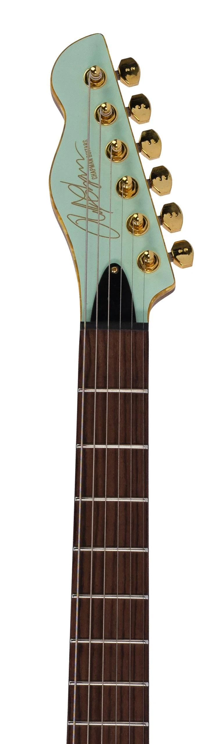 Chapman Chris Robertson Signature SAR63 Semi Hollow Electric Guitar in Surf Green - CH-SAR-SG-front-head.jpg