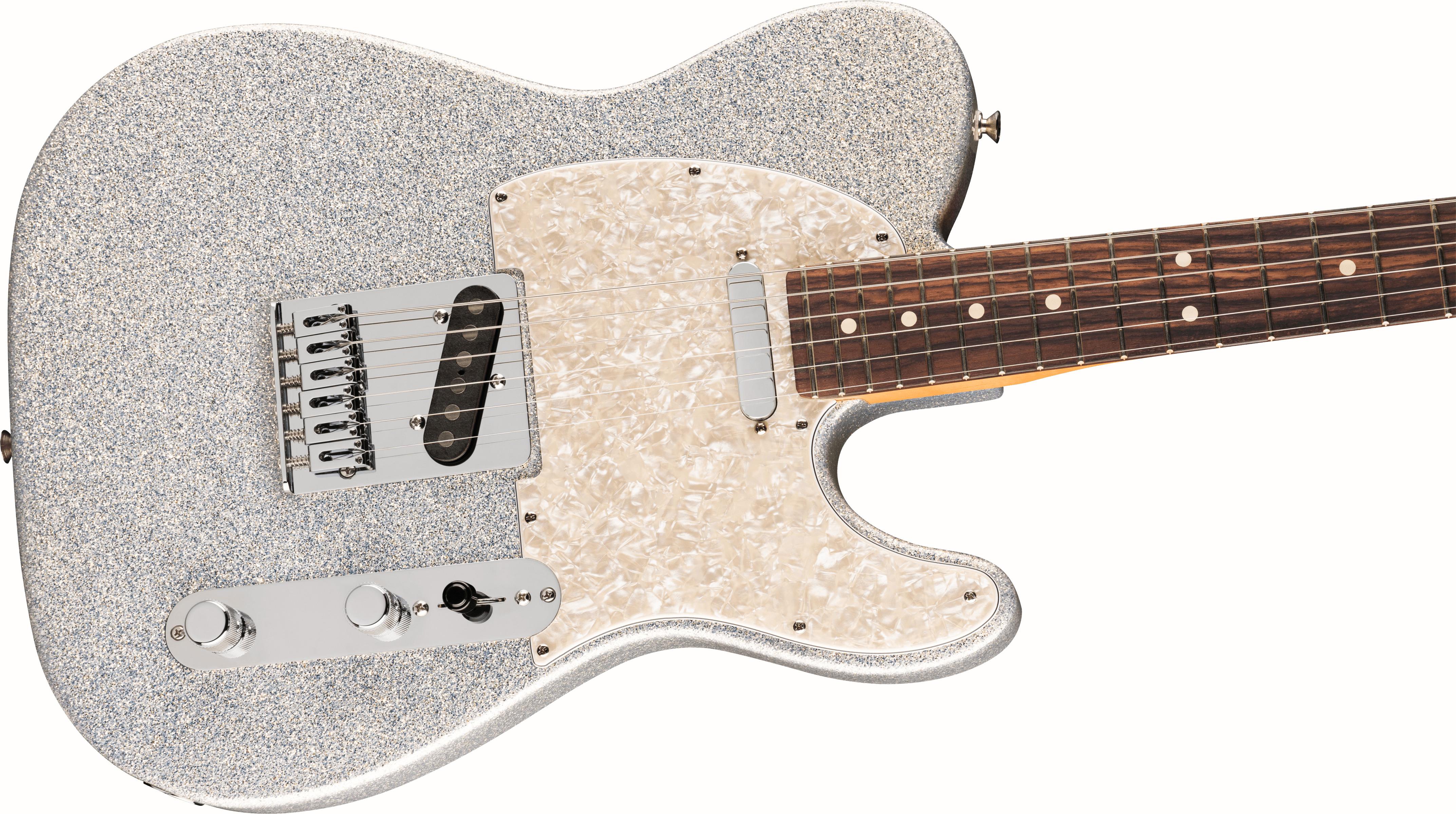 Fender 75th Anniversary Player II Telecaster Electric Guitar in Diamond Dust Sparkle - 0140770313-Angle.jpg