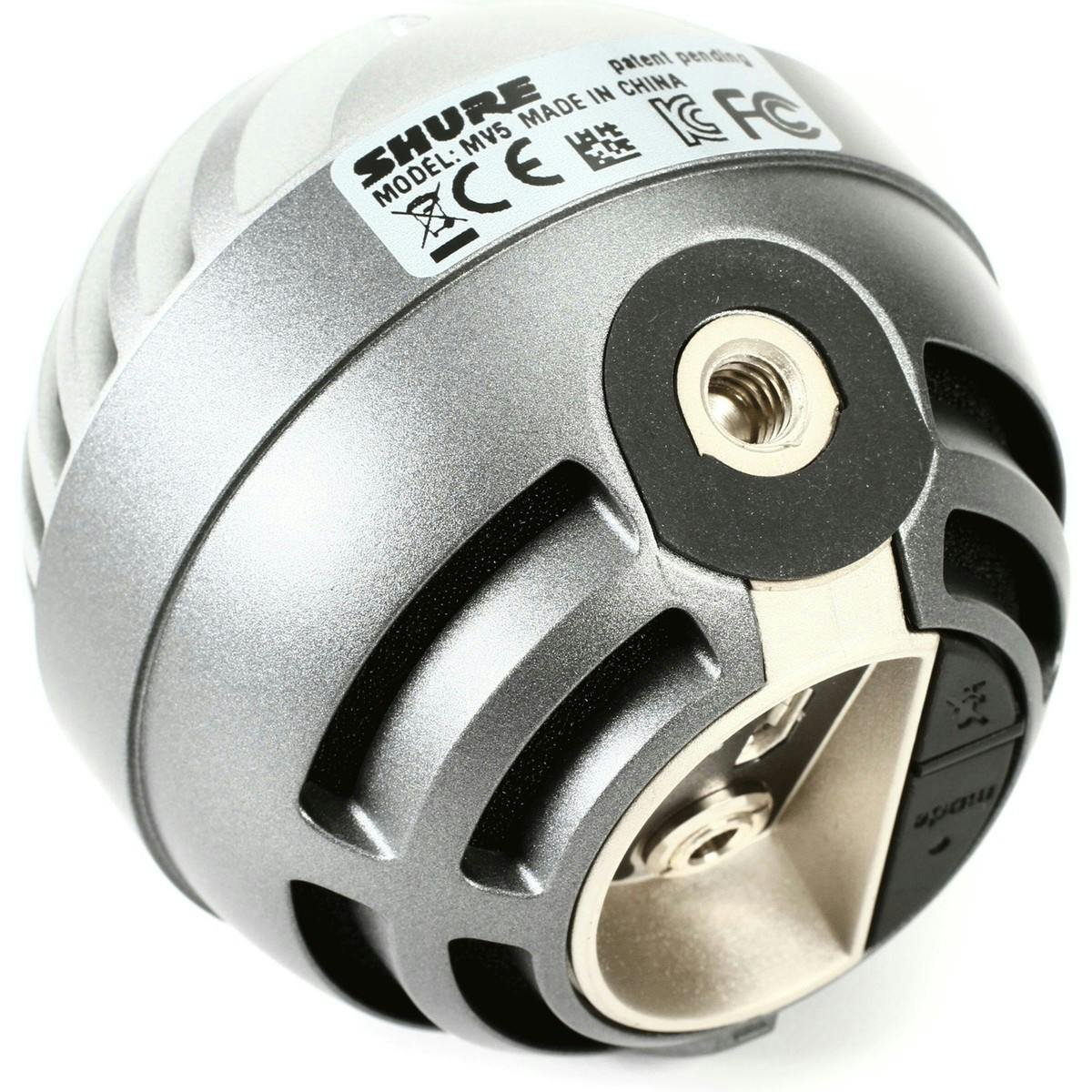 Shure Motiv MV5 Digital Large Diaphragm Condenser Mic In Silver - 525404-1658130811558.jpg