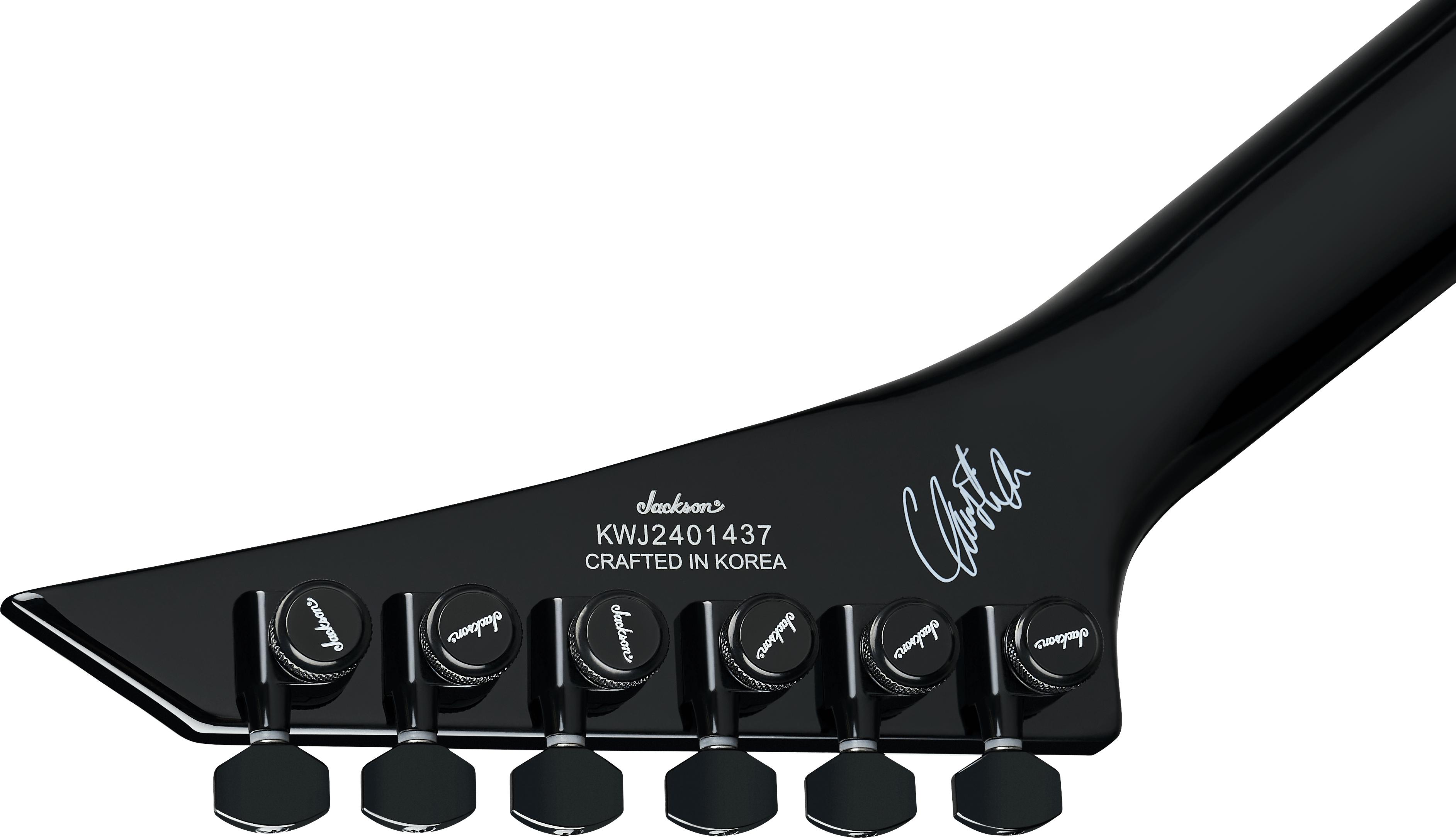 Jackson Pro Plus Series Christian Andreu Signature Rhoads RR24 EVTN Electric Guitar in Black with White Bevels - 2916013503-Headstock-Back.jpg