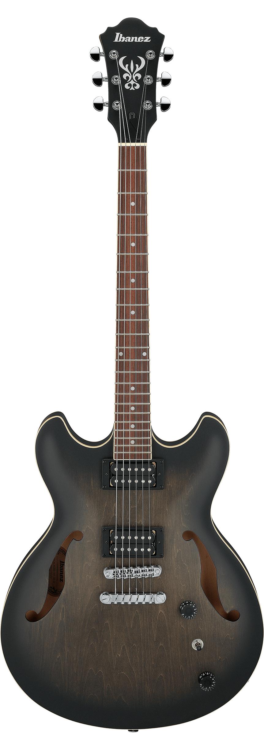 Ibanez AS53-TKF Semi Hollow Electric Guitar in Transparent Black Flat - AS53-TKF-2.jpg