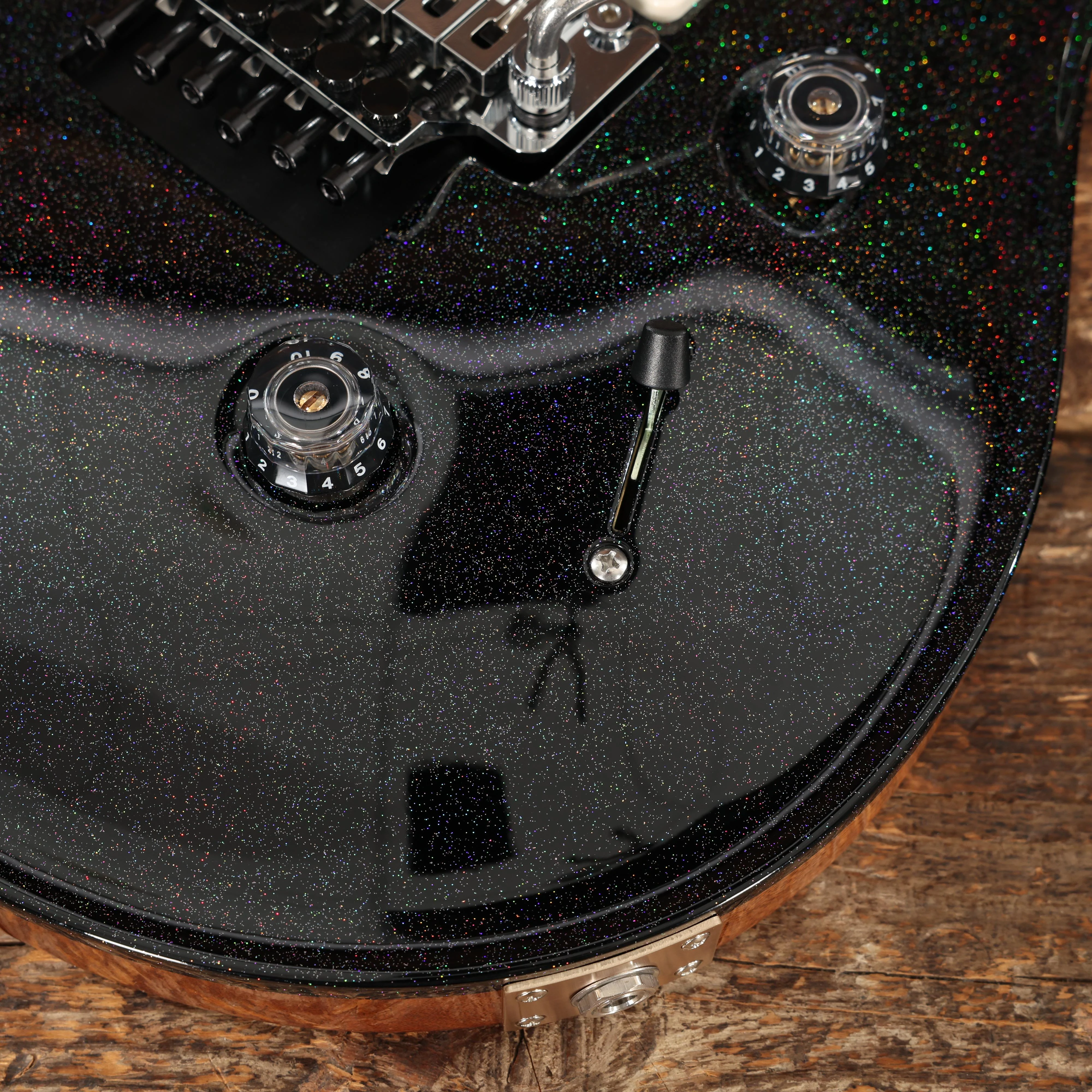 PRS Custom 24 Floyd Electric Guitar in Black Rainbow Holoflake - 0416849 (10).JPG