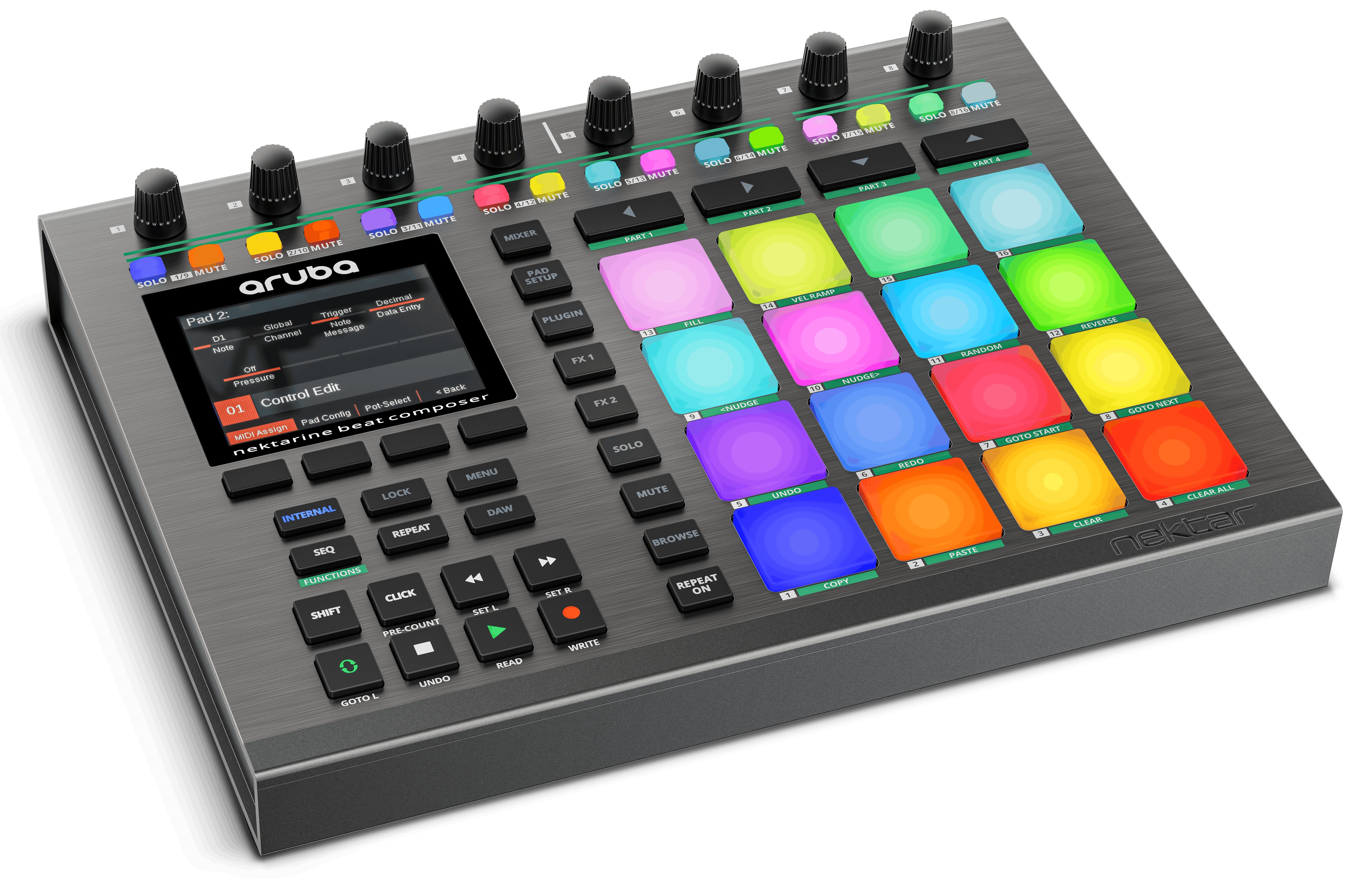 Nektar ARUBA Drum Controller - ARUBA-01_Aruba_left_45dg.jpg