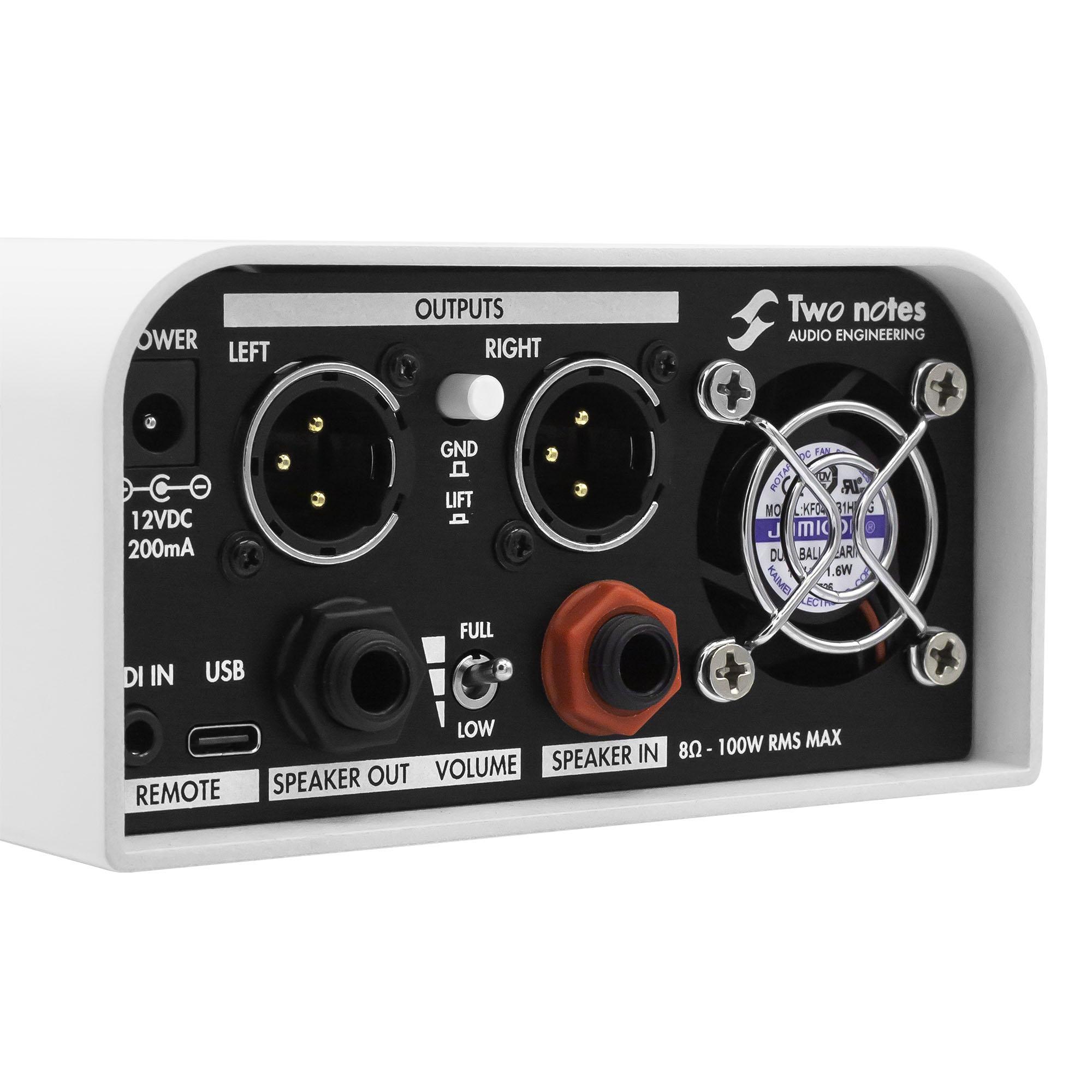 Two Notes Torpedo Captor X Plus 8 Ohm Loadbox & Attenuator - captorx_plus_closeup_back panel_whiteback.jpg