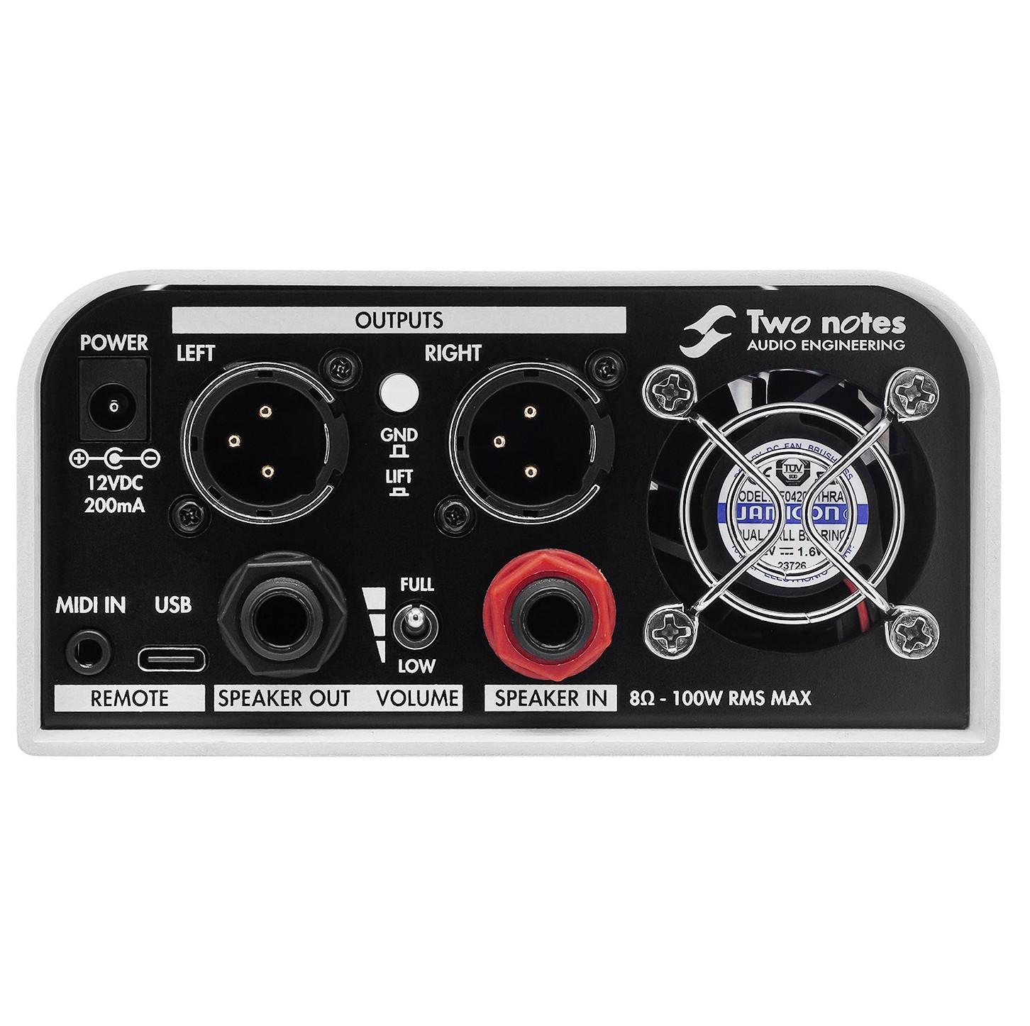 Two Notes Torpedo Captor X Plus 8 Ohm Loadbox & Attenuator - captorx_plus_images_back panel_whiteback.jpg