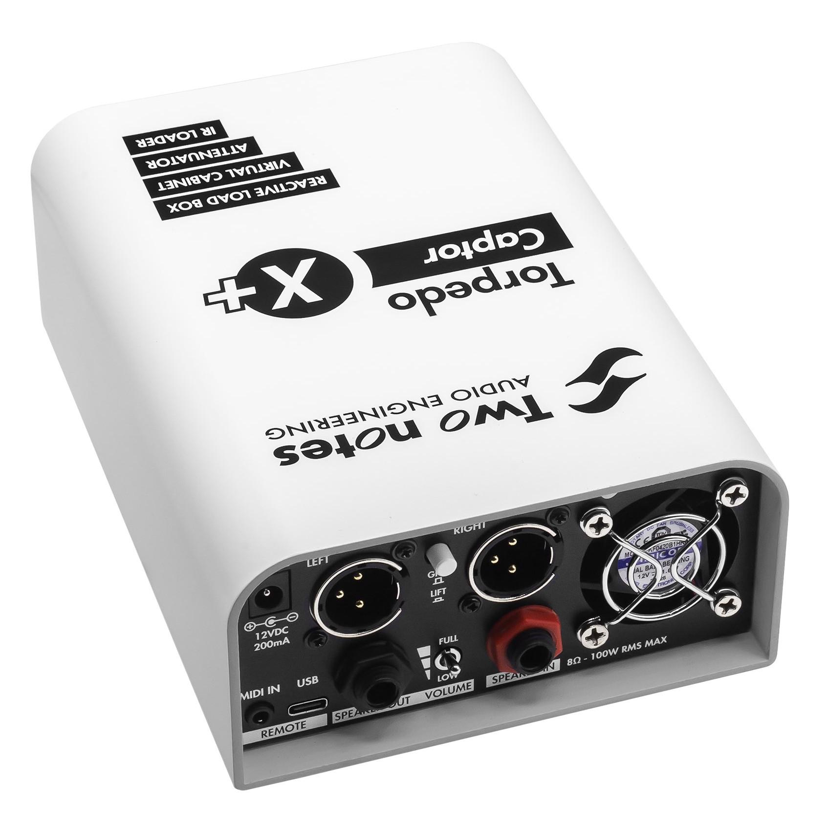 Two Notes Torpedo Captor X Plus 8 Ohm Loadbox & Attenuator - captorx_plus_images_back face_left angle_whiteback.jpg