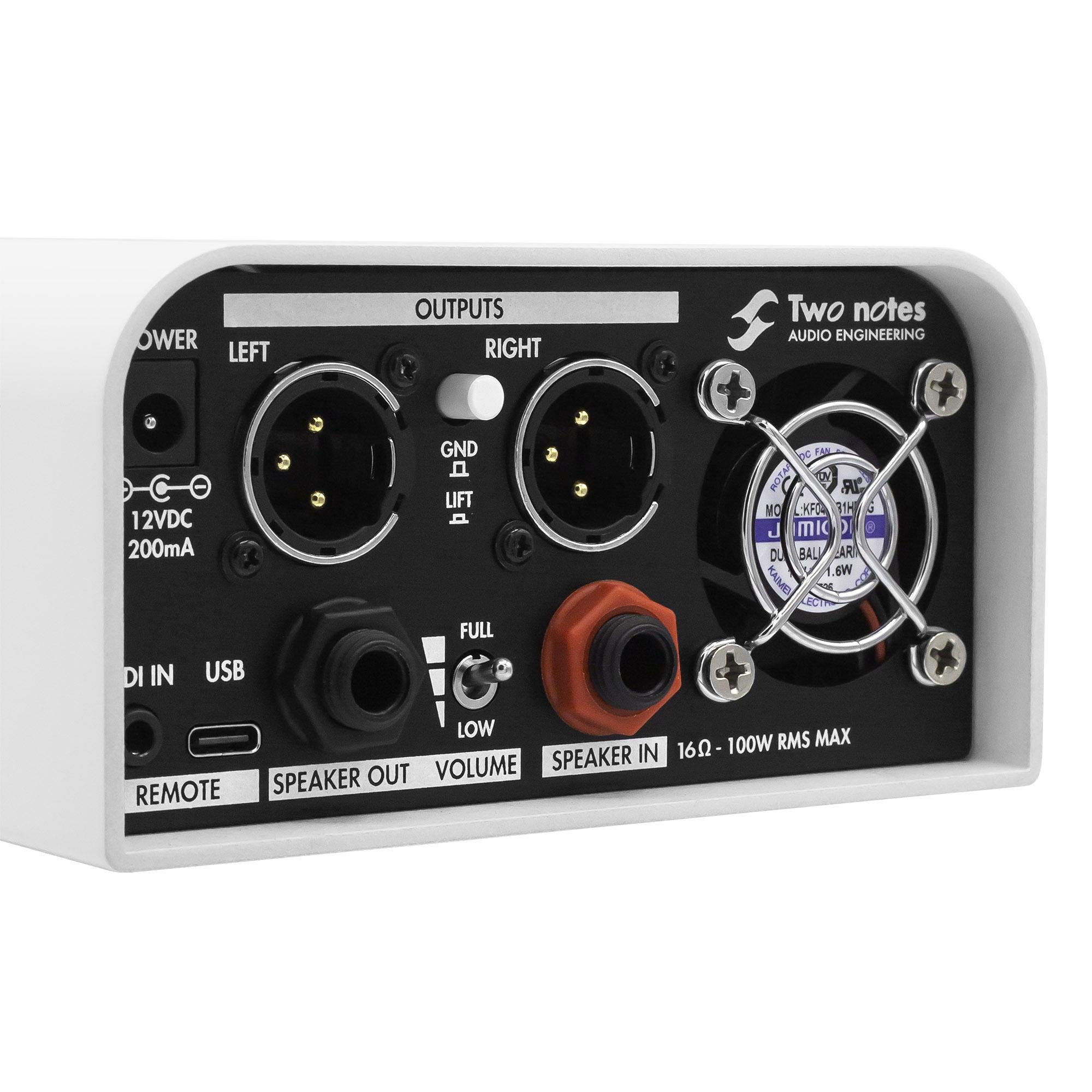 Two Notes Torpedo Captor X Plus Compact Reactive Load Box, Attenuator, DynIR Engine, IR Loader & Stereo Expander - captorx_plus_closeup_back panel_16omhs_whiteback.jpg
