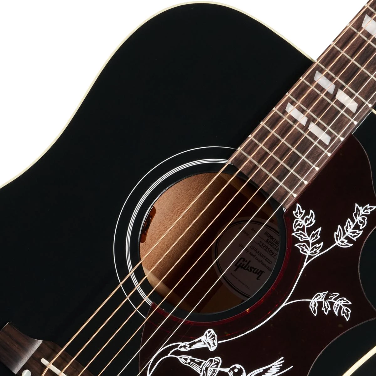 Gibson Hummingbird Special Electro Acoustic Guitar in Satin Ebony - MCSSHBSPCEB_7_SoundHole-1200x1200-28e5ebb.jpg