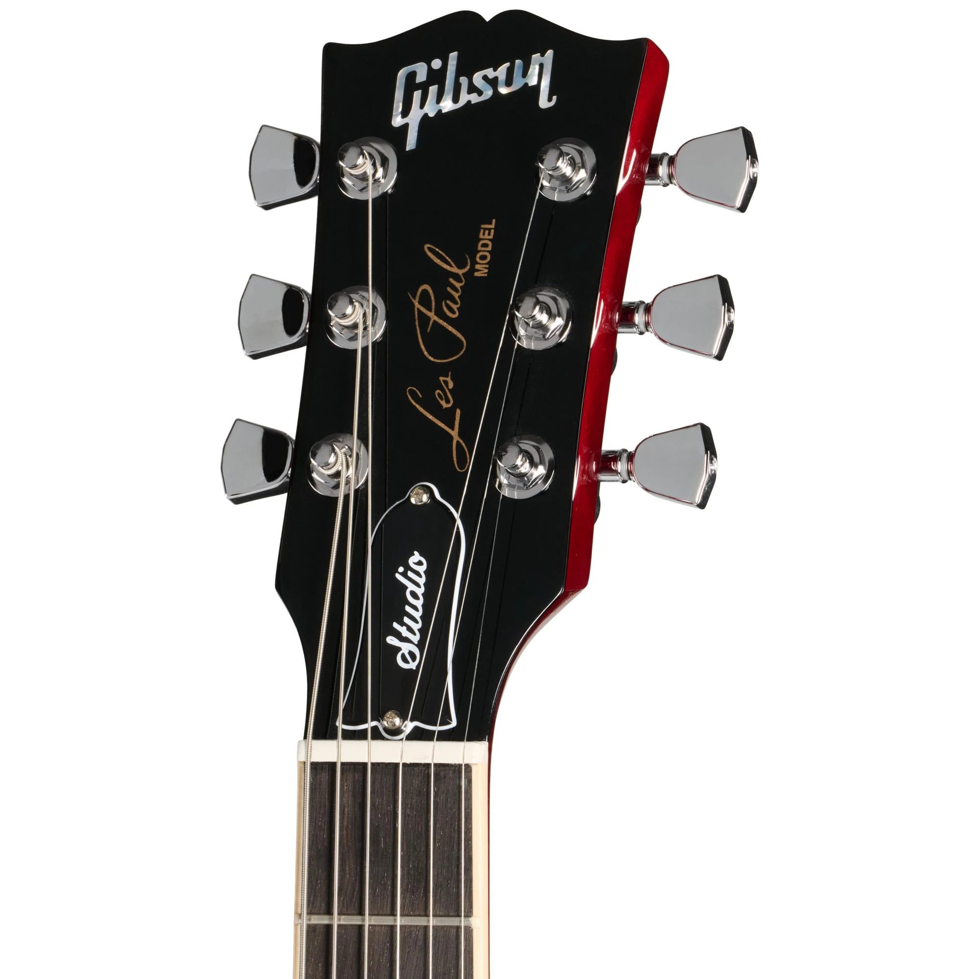 Gibson Les Paul Studio Session Electric Guitar in Cherry - LPSTAA01CDCH1_5_Headstock.jpg