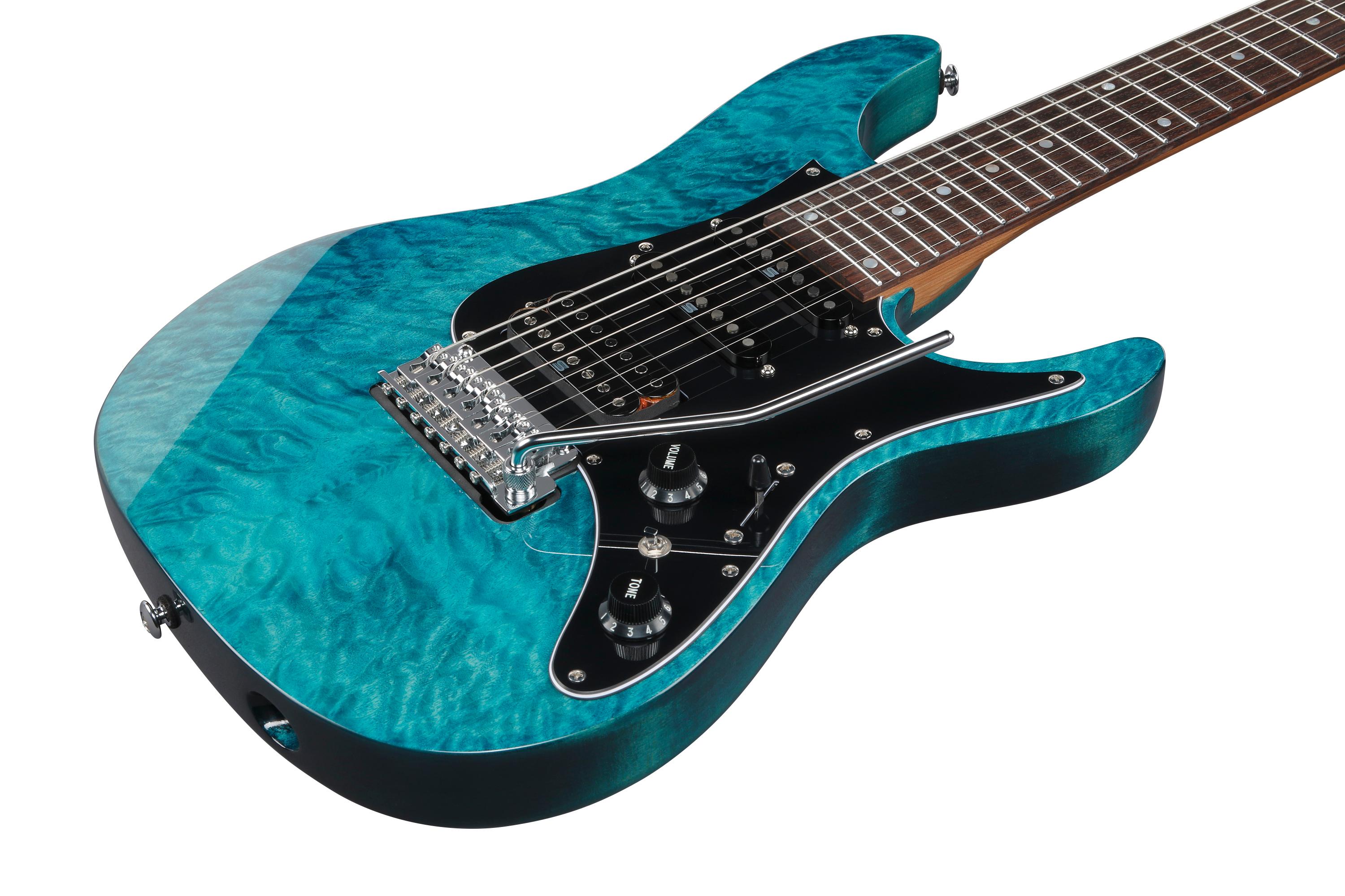 Ibanez AZ447P1QM-COB AZ Premium Series 7-String Electric Guitar in