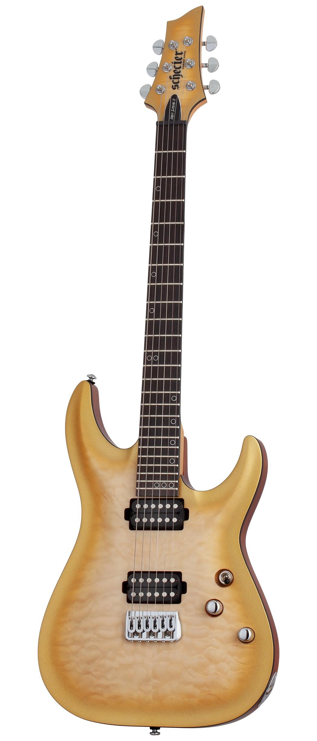 Schecter Omen Extreme-II Electric Guitar in Natural Gold Burst