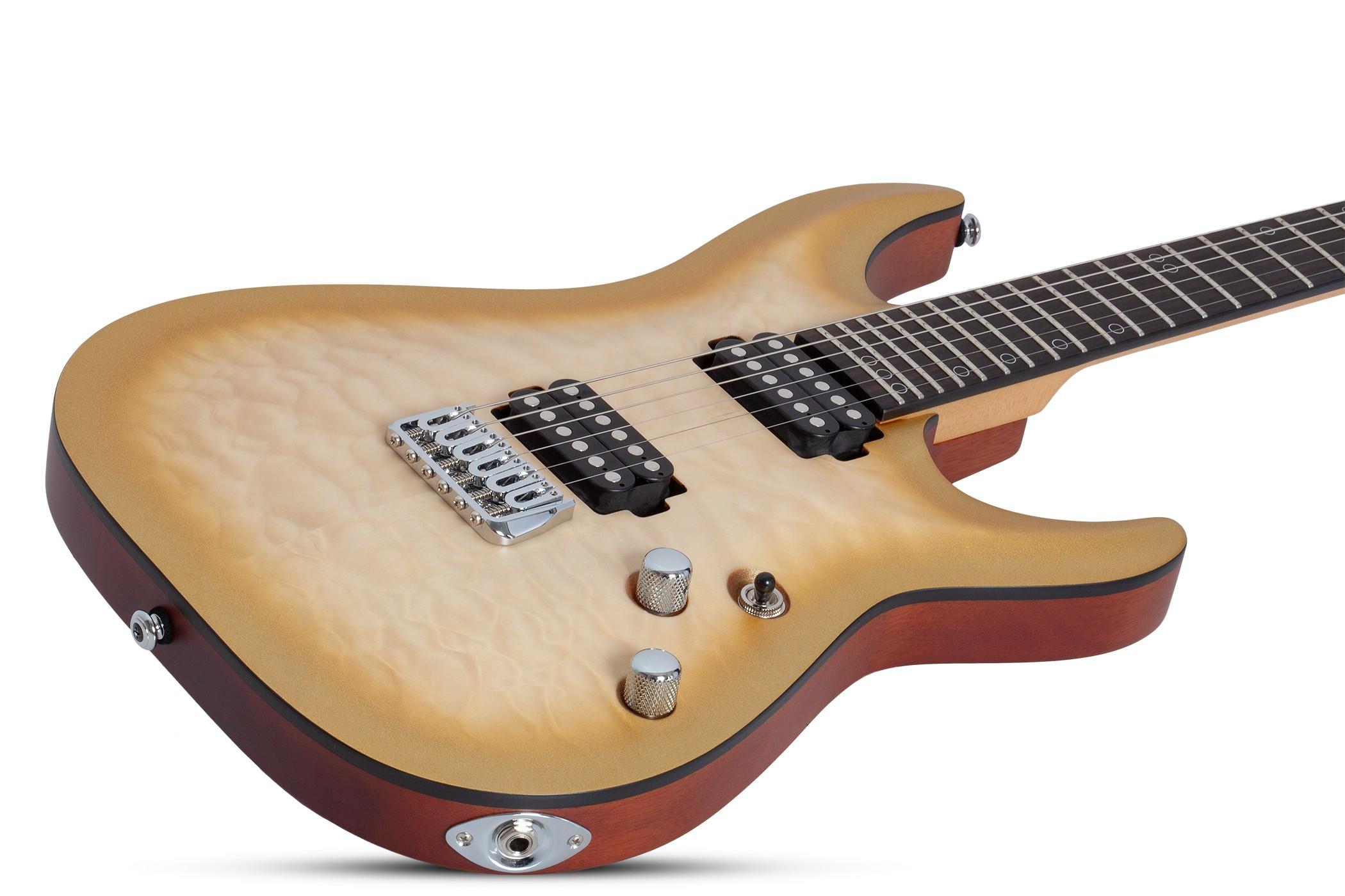 Schecter Omen Extreme-II Electric Guitar in Natural Gold Burst