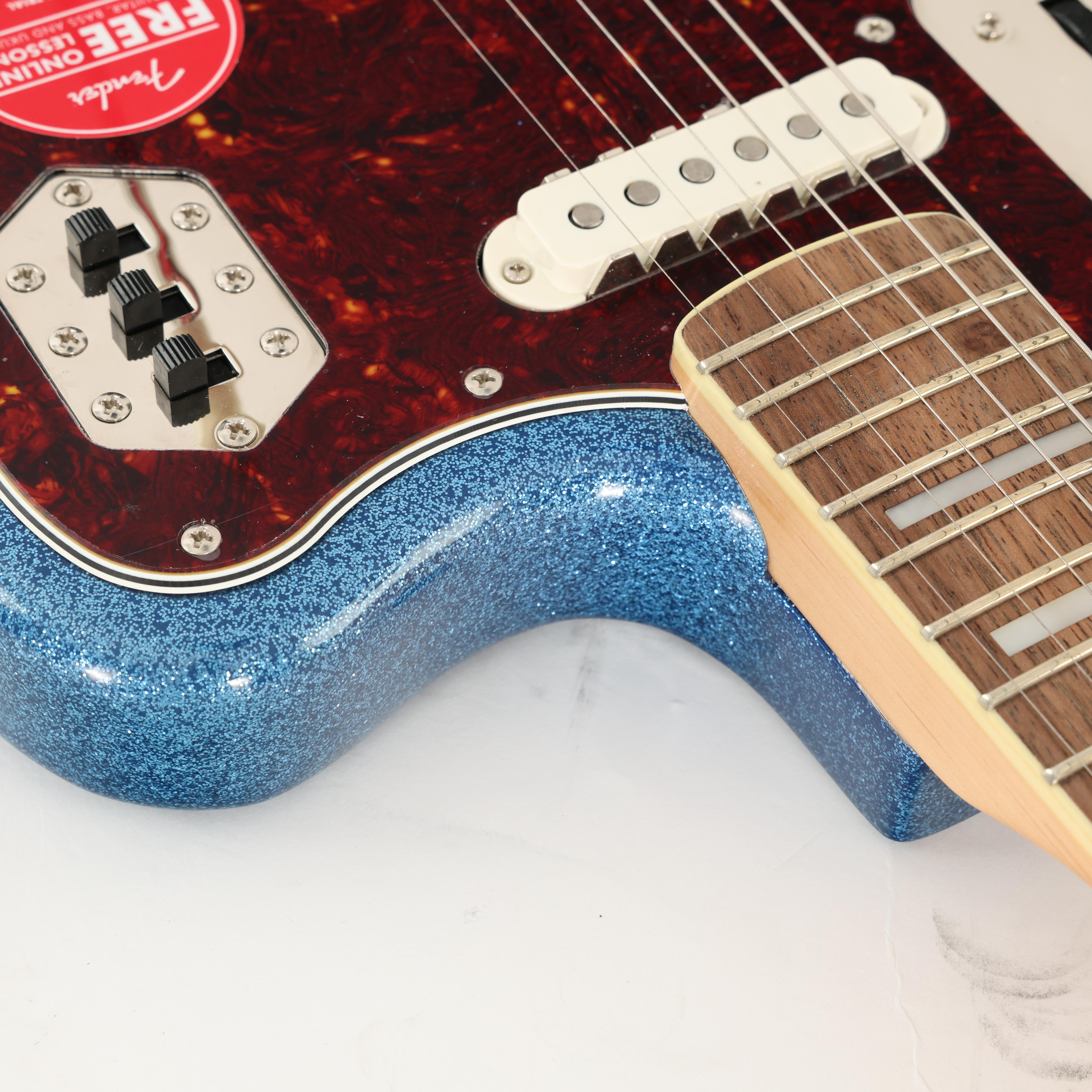 B Stock : Squier FSR Classic Vibe 70s Jaguar in Blue Sparkle With Matching Headstock - 005 - B-037409351-0005 (11).jpg