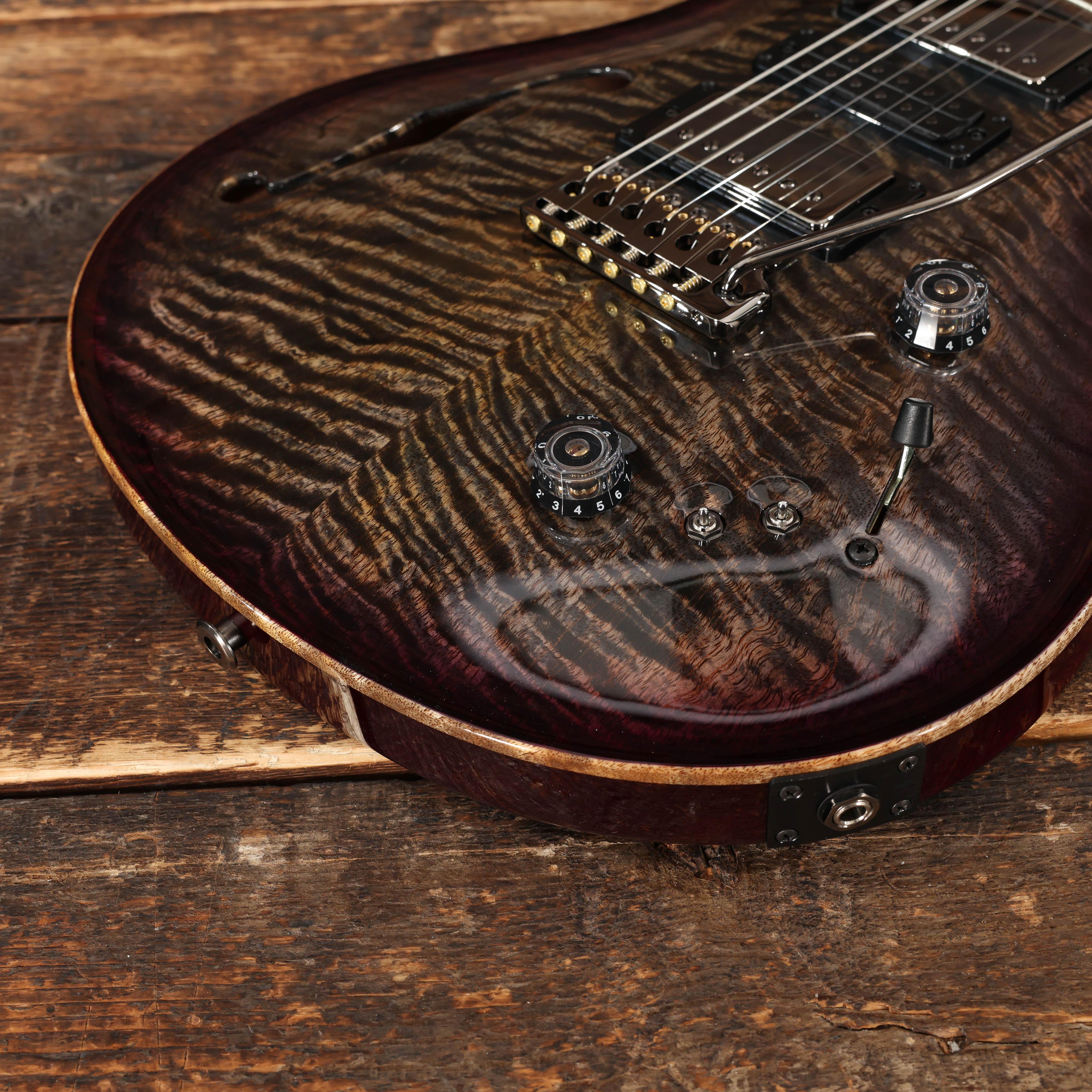 PRS Limited Edition Special Semi-Hollow Mango Top Electric Guitar in Charcoal Purple Burst - 0422065 (10).jpg