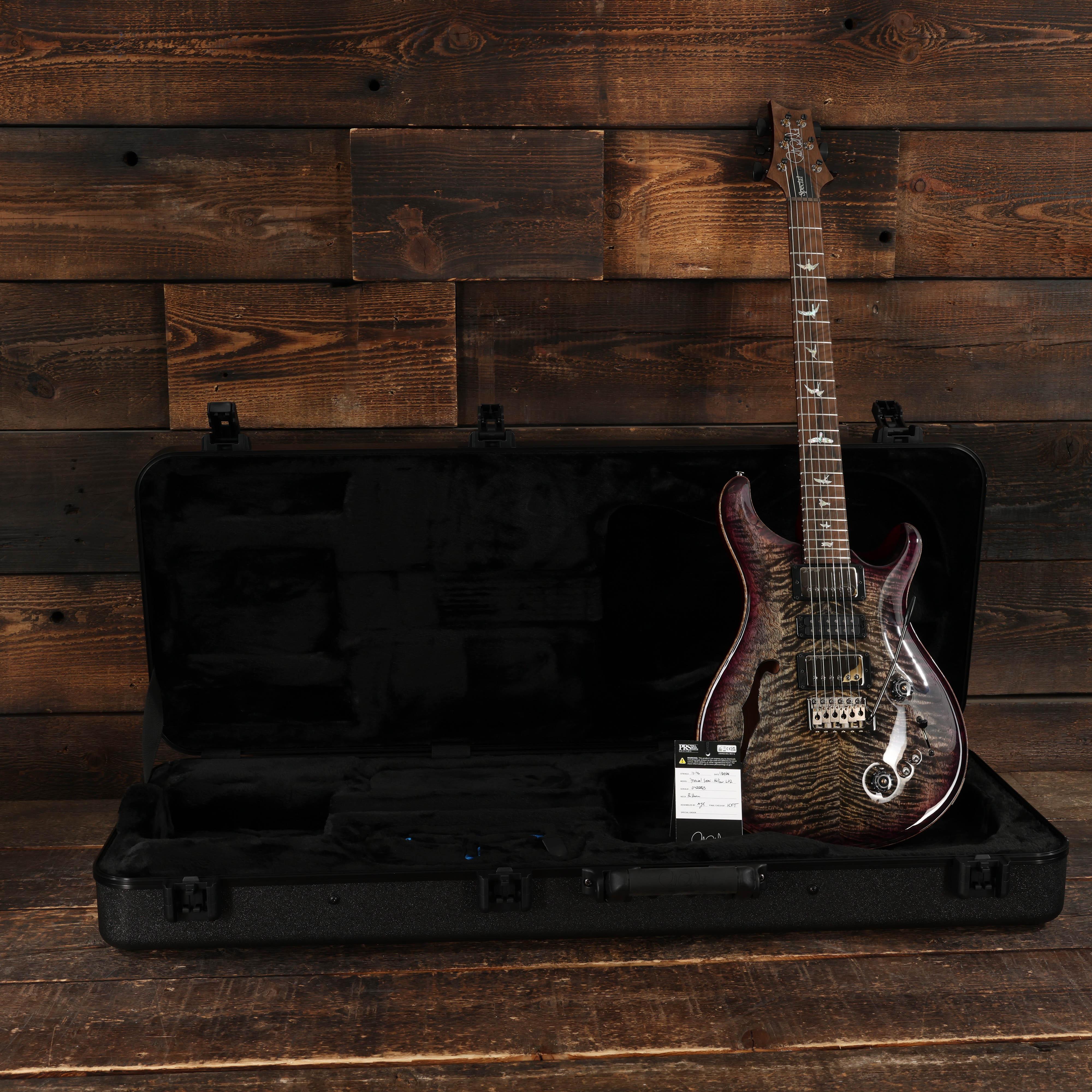 PRS Limited Edition Special Semi-Hollow Mango Top Electric Guitar in Charcoal Purple Burst - 0422065 (15).jpg