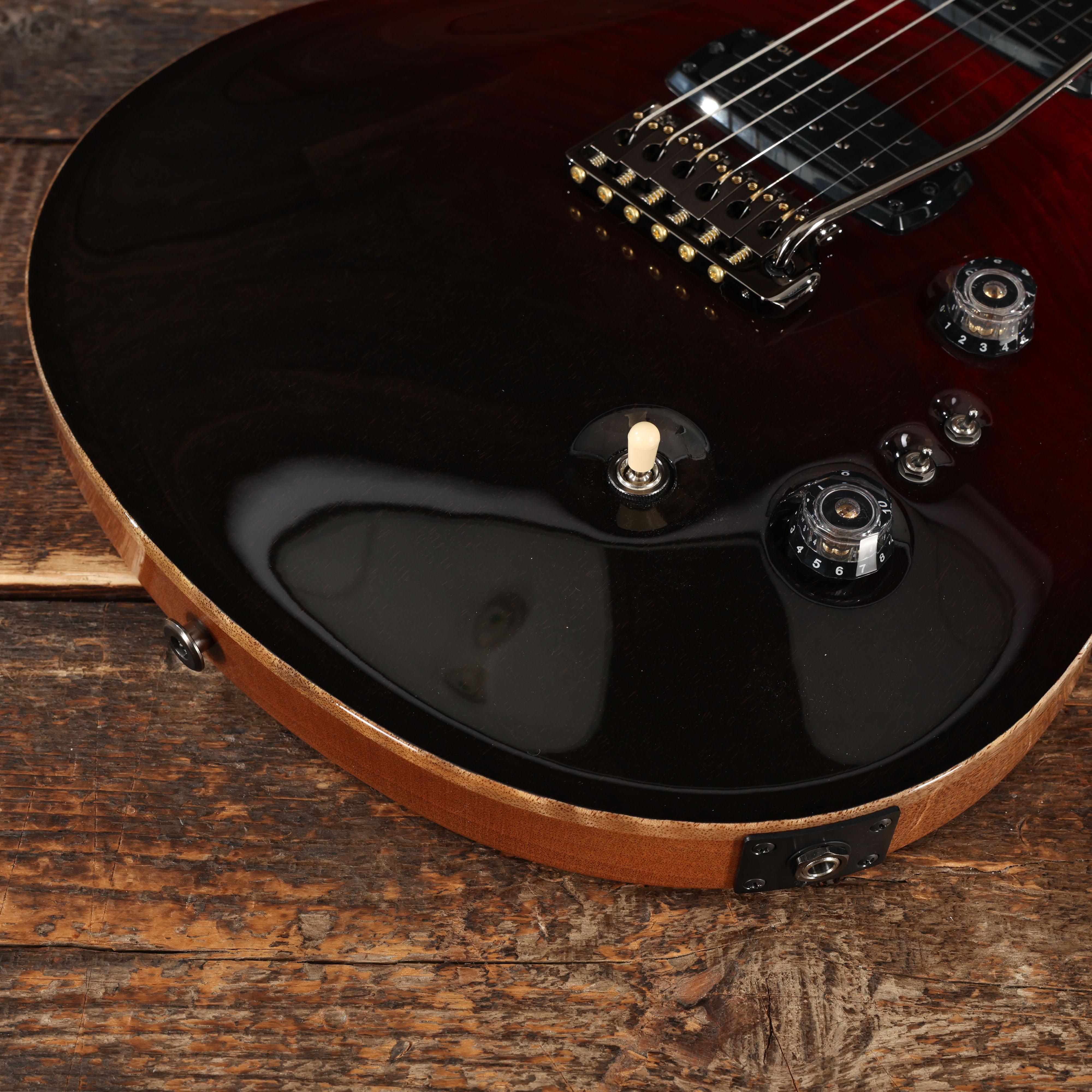 PRS Limited Edition Custom 24-08 Mango Top Electric Guitar in Fire Red/Grey Black Fade - 0421447 (10).jpg