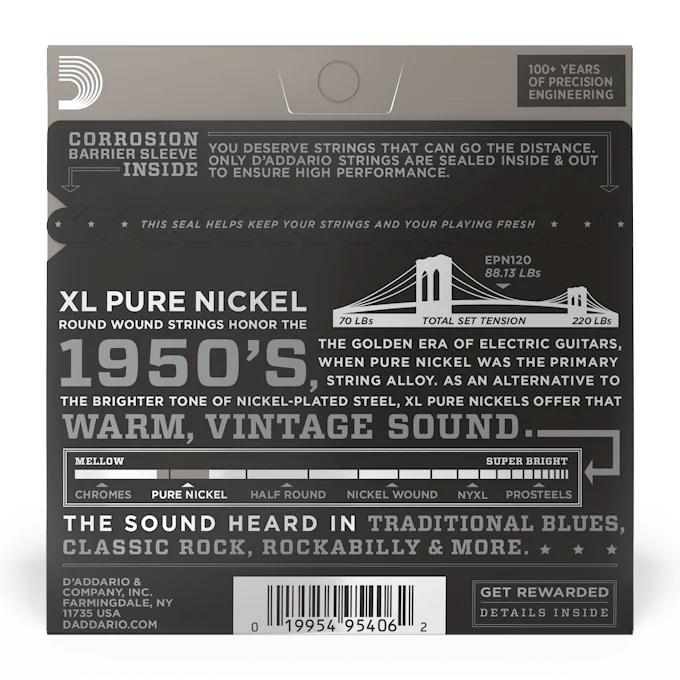 D'Addario 09-41 Super Light XL Pure Nickel Electric Guitar Strings - EPN120-Back.jpg