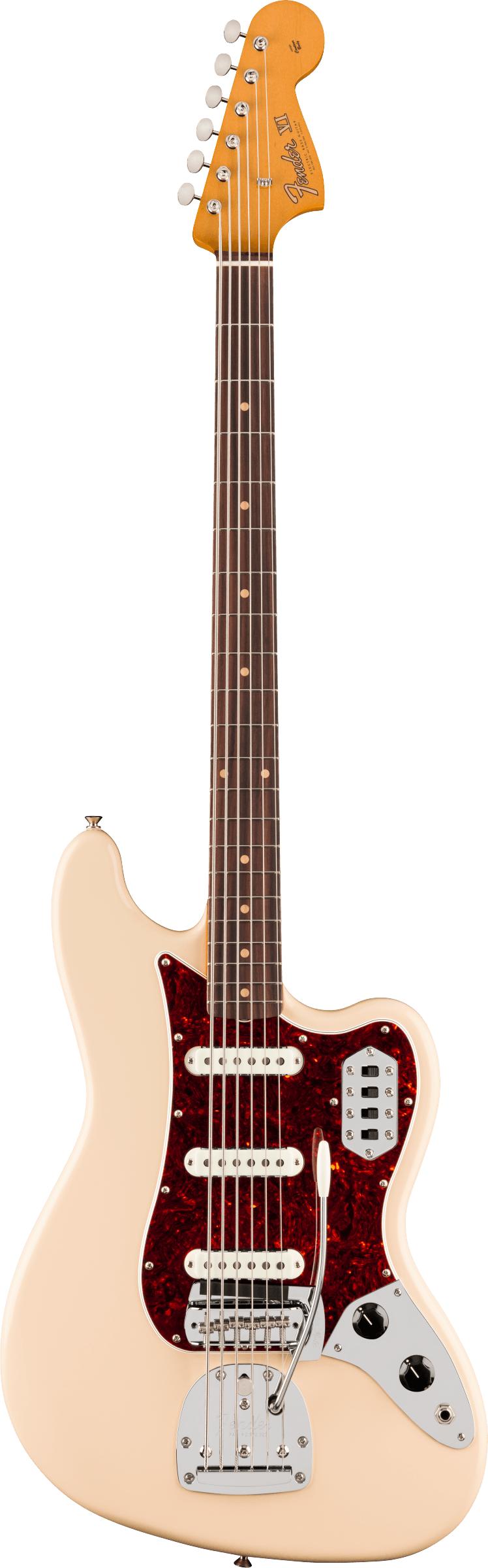 Fender Vintera III Early '60s Bass VI in Olympic White - Andertons