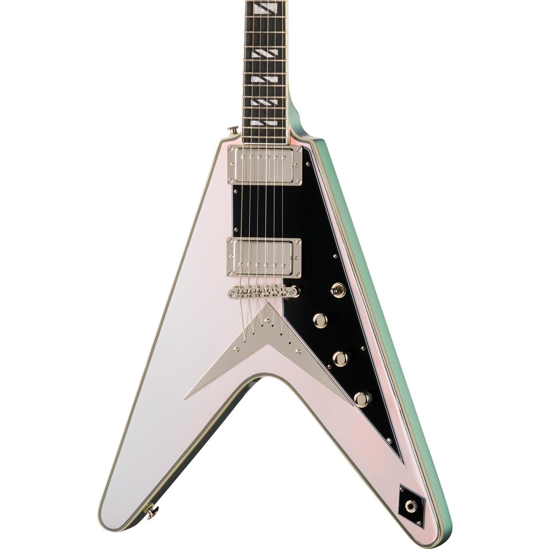 Epiphone Futura Flying V Custom Electric Guitar in Quicksilver Shift - EIFFVCQSSNH-Body.jpg