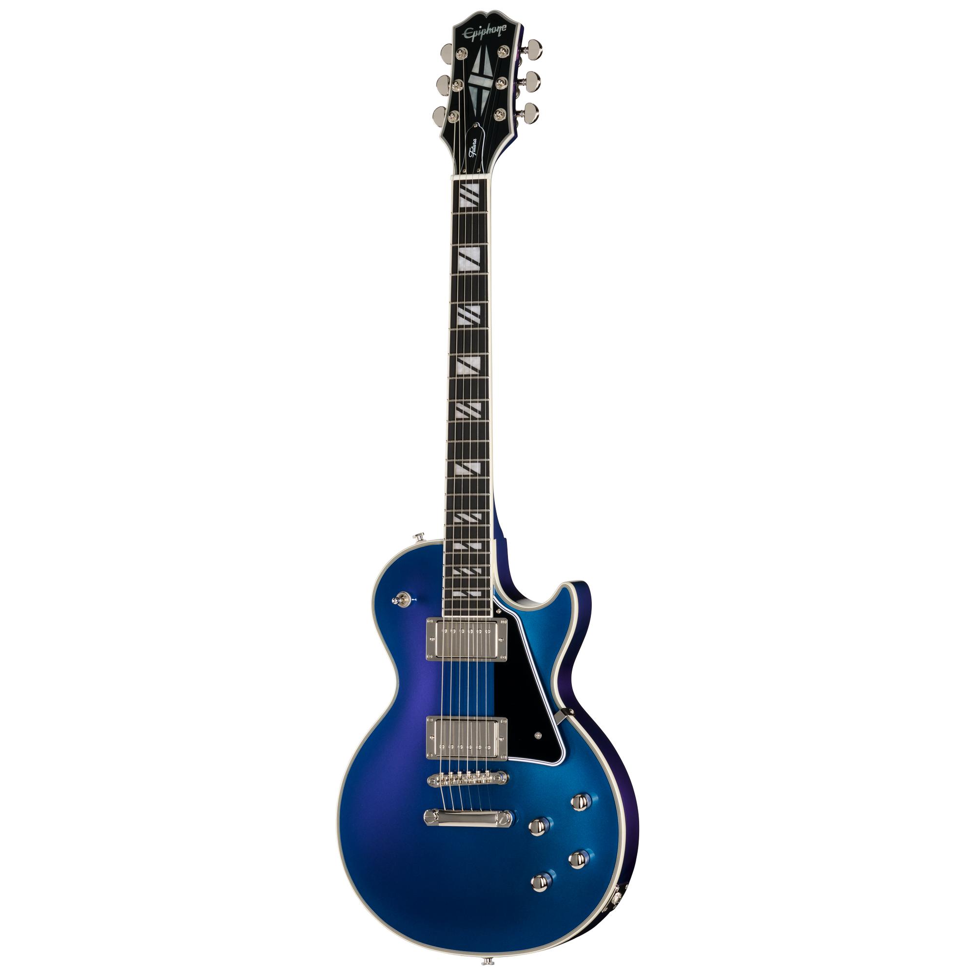 Epiphone Futura Les Paul Custom Electric Guitar in Twilight Shift - EIFLPCTLSNH-Front.jpg