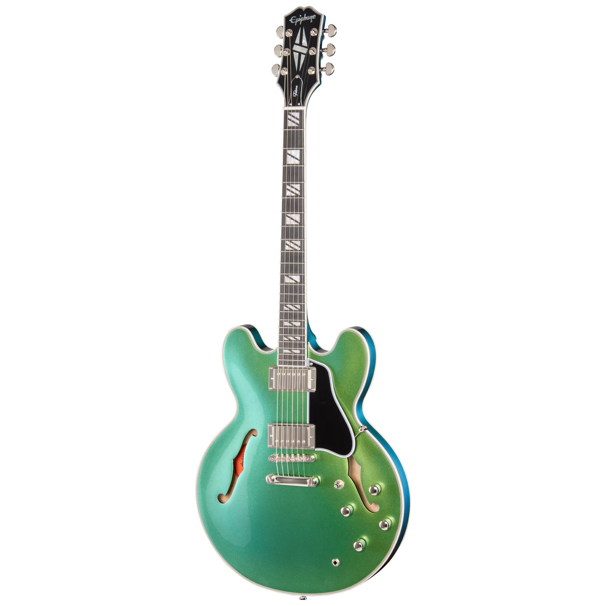 Epiphone Futura ES-355 Semi-Hollow Electric Guitar in Dragonfly Shift - EIF355DFSNH-Front.jpg