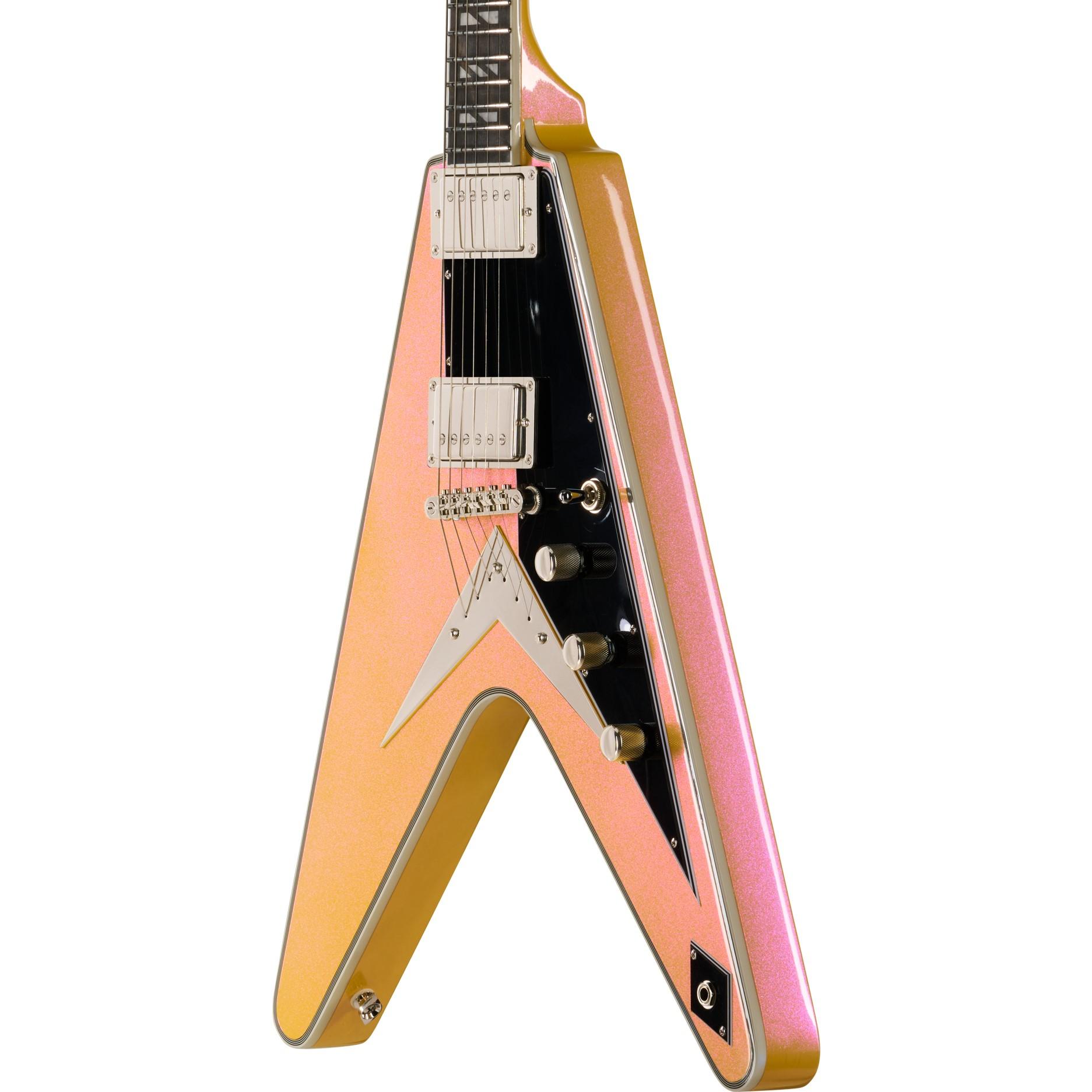 Epiphone Futura Flying V Custom Electric Guitar in Solaris Shift - EIFFVCSLSNH-Right-Angle.jpg