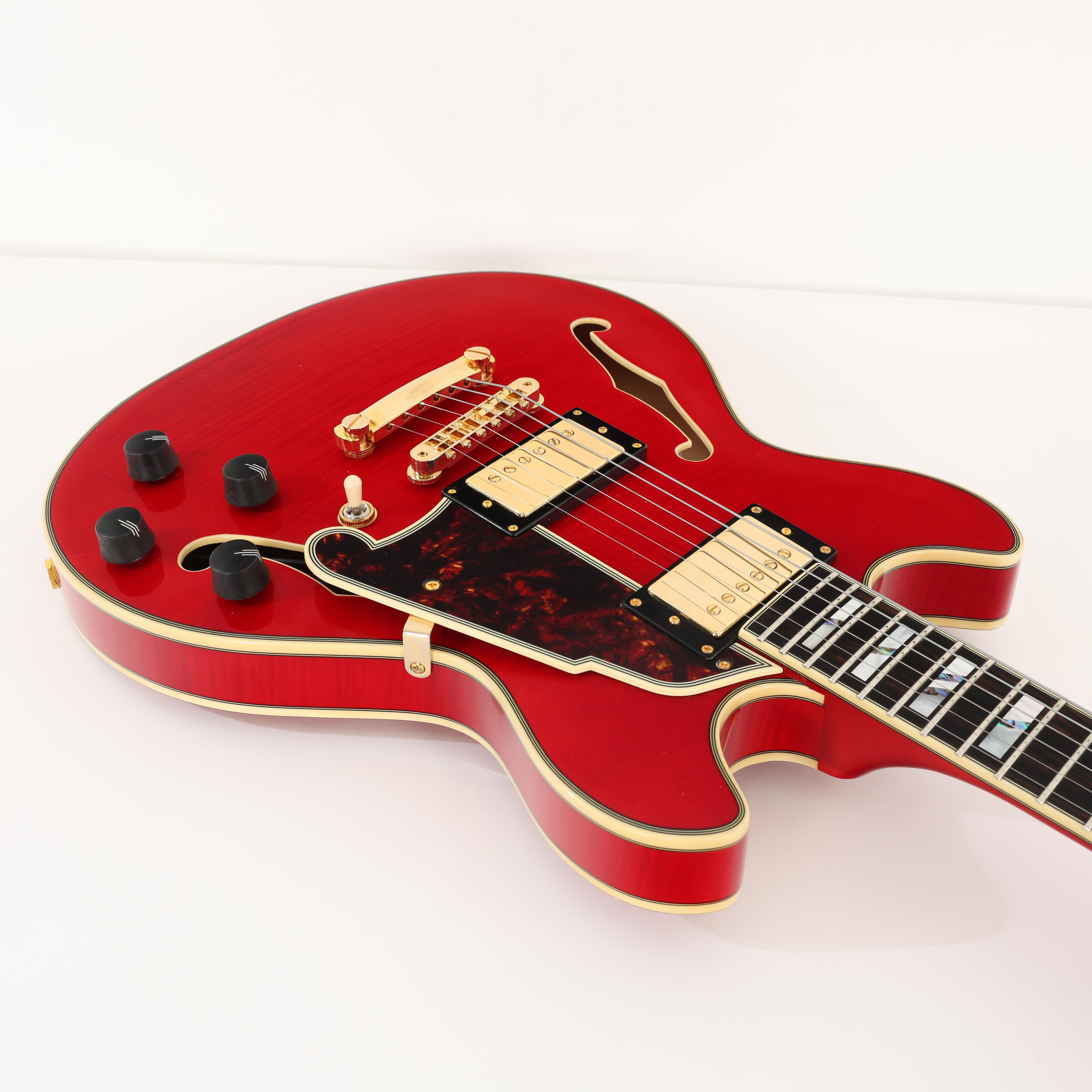 Second Hand D'Angelico Excel Mini DC Trans Cherry Semi-Acoustic Guitar 011 - SH-141-6011 (8).jpg