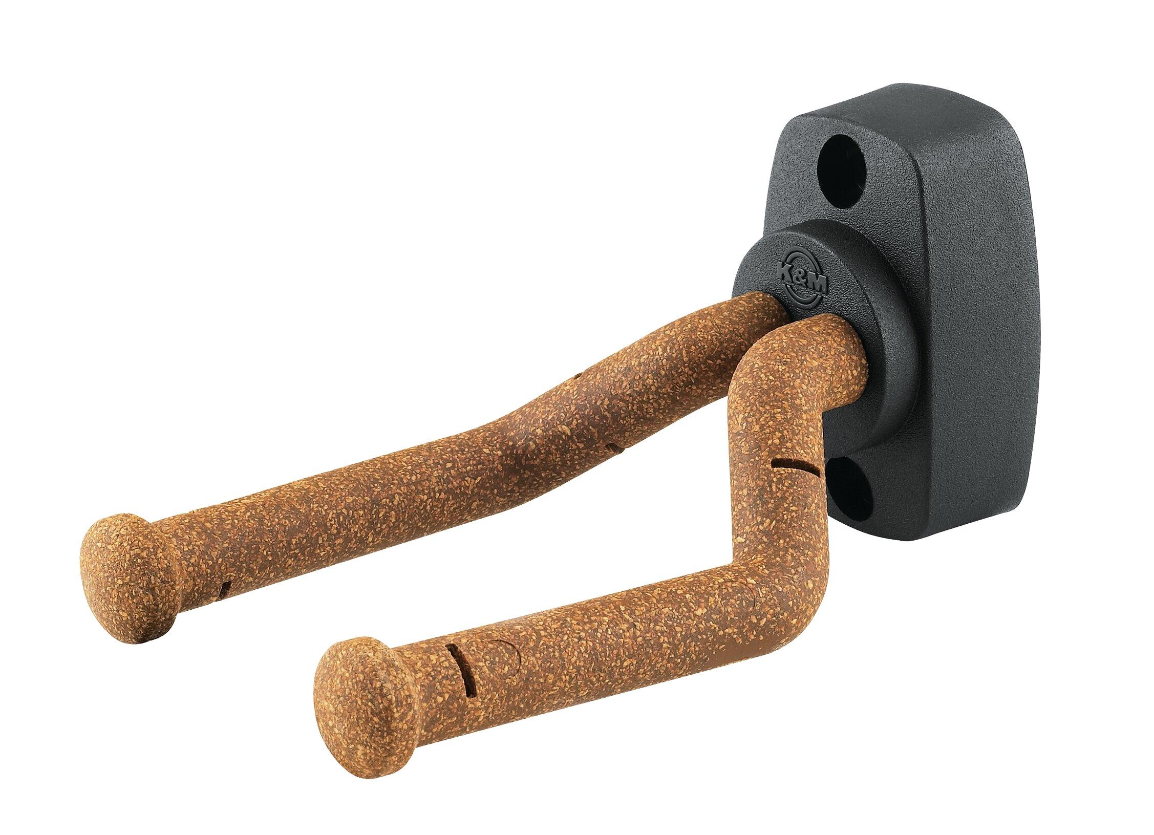 K&M 16280 Self-Locking Screw-Mount Guitar Wall Mount in Cork - KM16280CK-1.jpg
