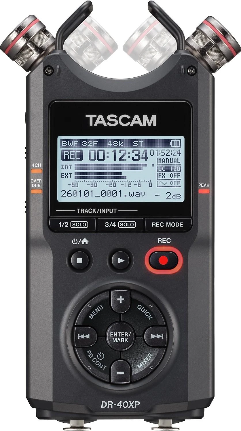Tascam DR-40XP Portable Handheld Digital Field Recorder - DR40XP (1).jpg