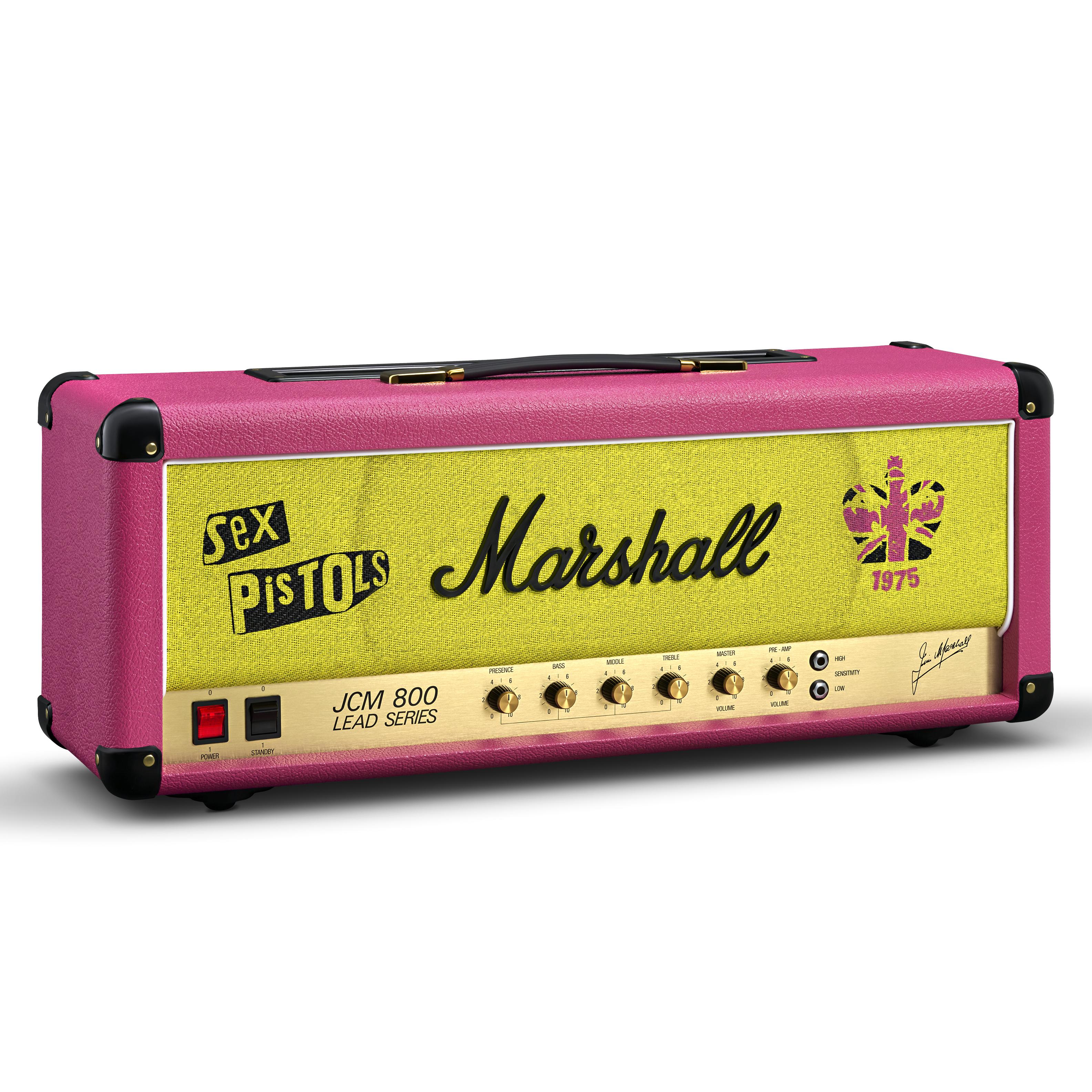 Marshall JCM800 Sex Pistols 50th Anniversary Steve Jones Valve Amp Half Stack - 2203SPP-H-STACK-Head-Angled.jpg