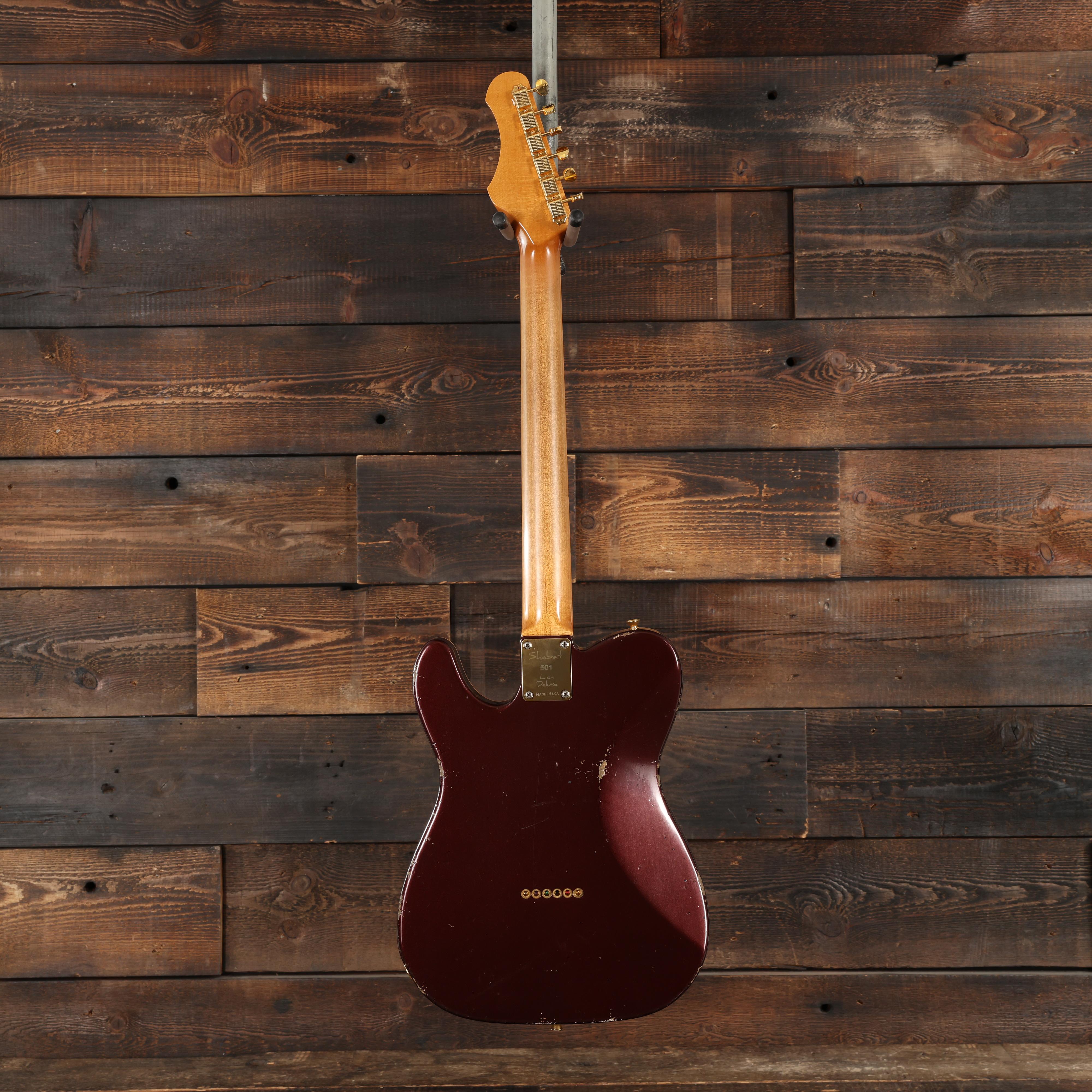 Shabat Lion Deluxe Electric Guitar in Oxblood, Light Aged - LION-DLX-OXB-AMC  -  501 (5).jpg