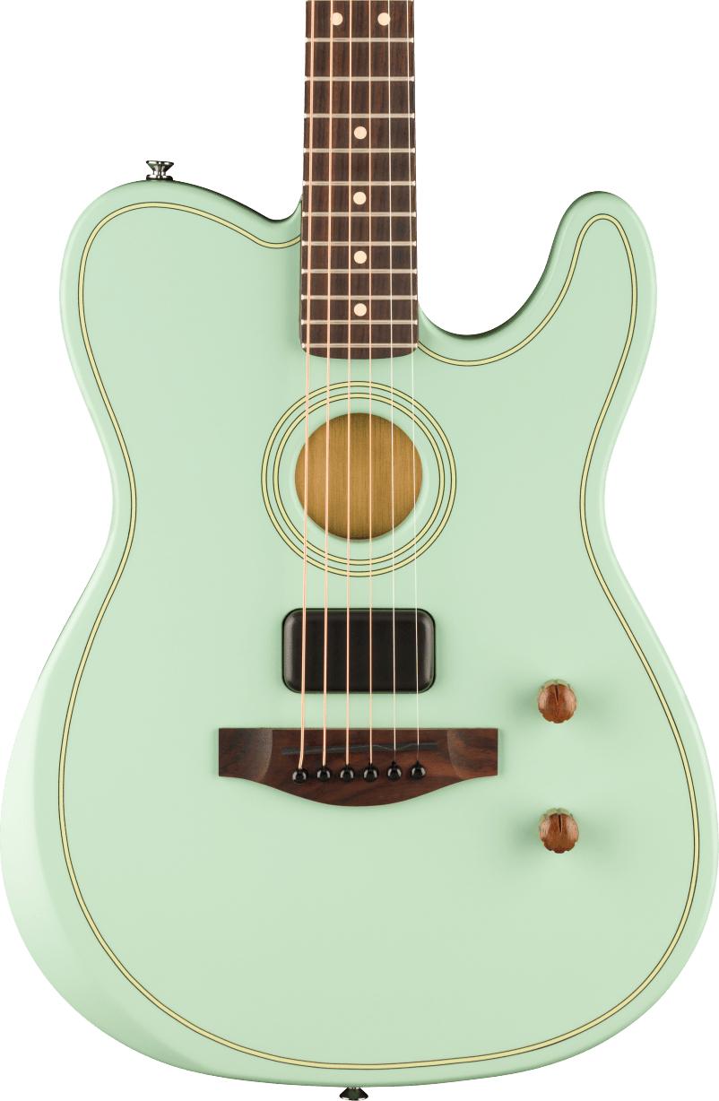 Fender Acoustasonic Standard Telecaster in Surf Green - Andertons