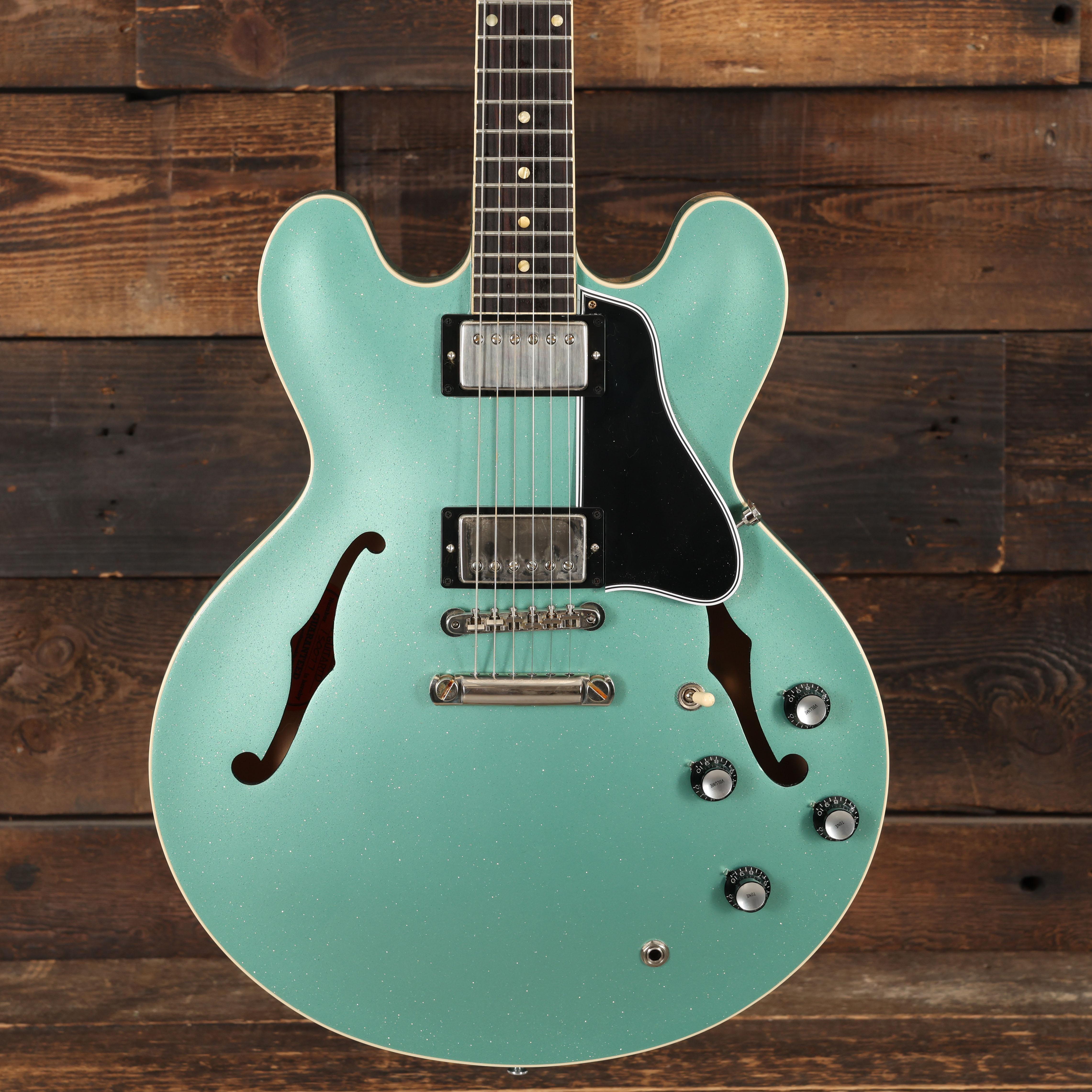 Gibson Custom Shop Murphy Lab 1961 ES-335 Reissue VOS Semi-Hollow Electric Guitar in Inverness Green Sparkle - 150077 (3).JPG