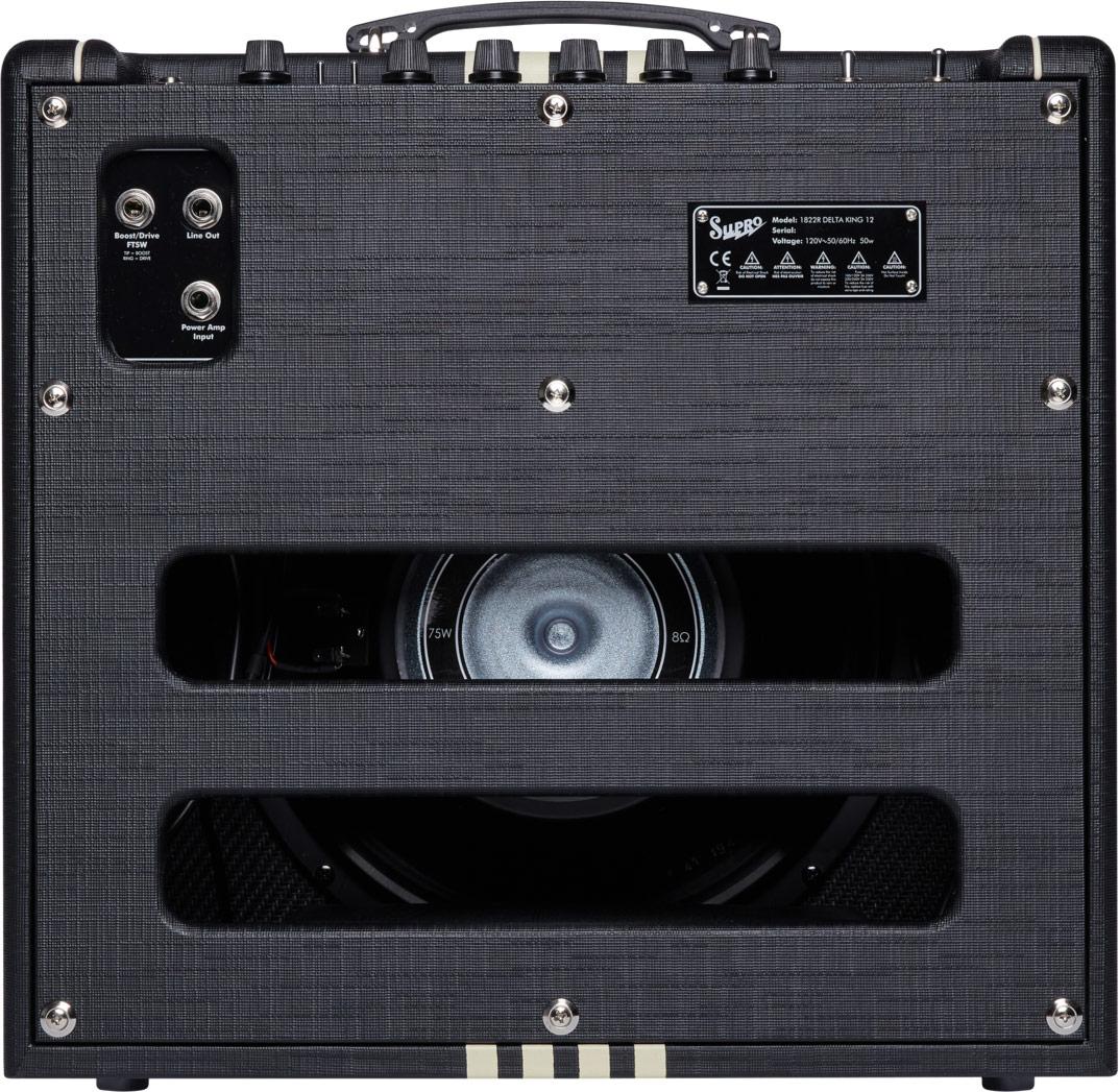 Supro Delta King 12 15W 1x12" Valve Combo Amp in Black & Cream - 1822RBC-Back.jpg