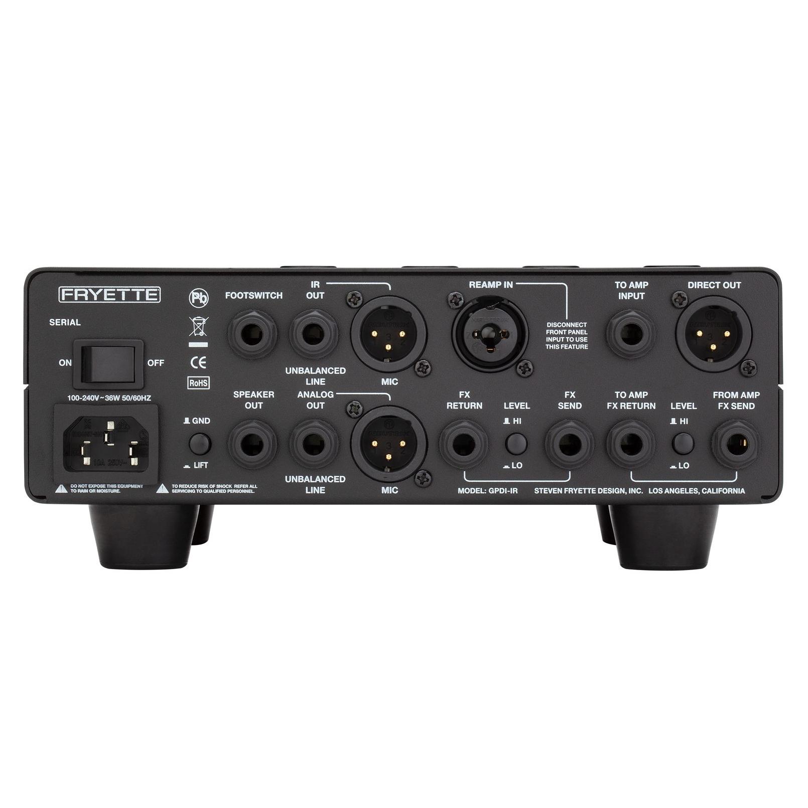 Fryette Valvulator GPDI/IR Direct Recording Amplifier - GPDI-IR-Back.jpg