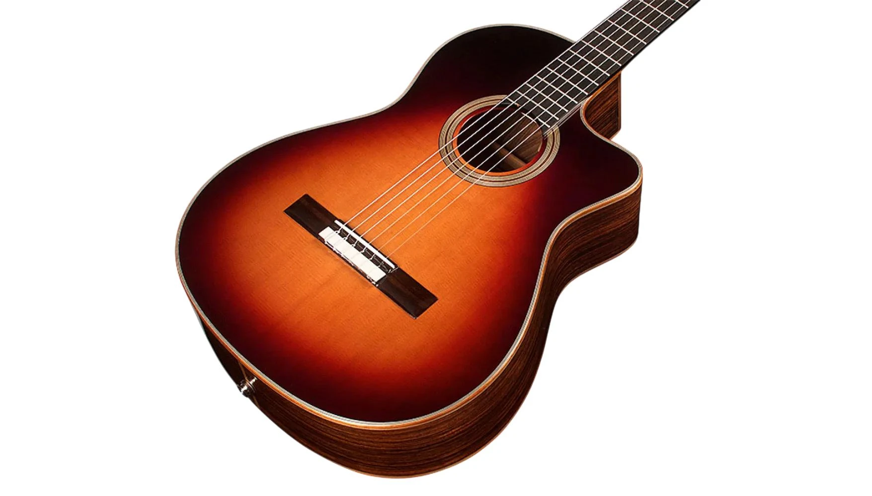 Cordoba Fusion Orchestra CE Classical Electro Acoustic in Teardrop Burst - 05415_Product Photo_Orchestra CE Teardrop Burst_Front Angle-1755x998.jpg