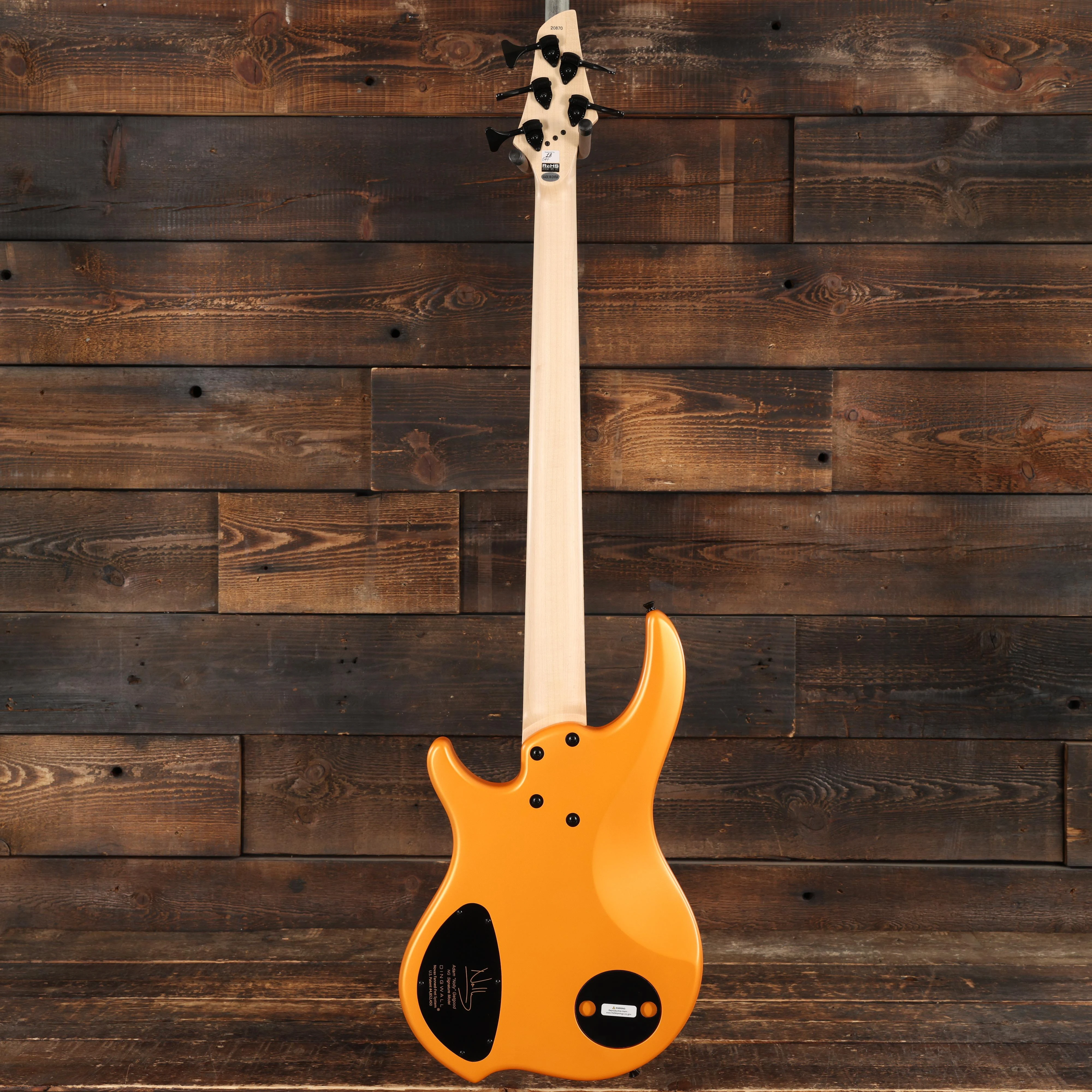 Dingwall NG-3 5-String Bass Guitar in Lamborghini Matte Orange, Maple Fretboard - 20870 (5).JPG